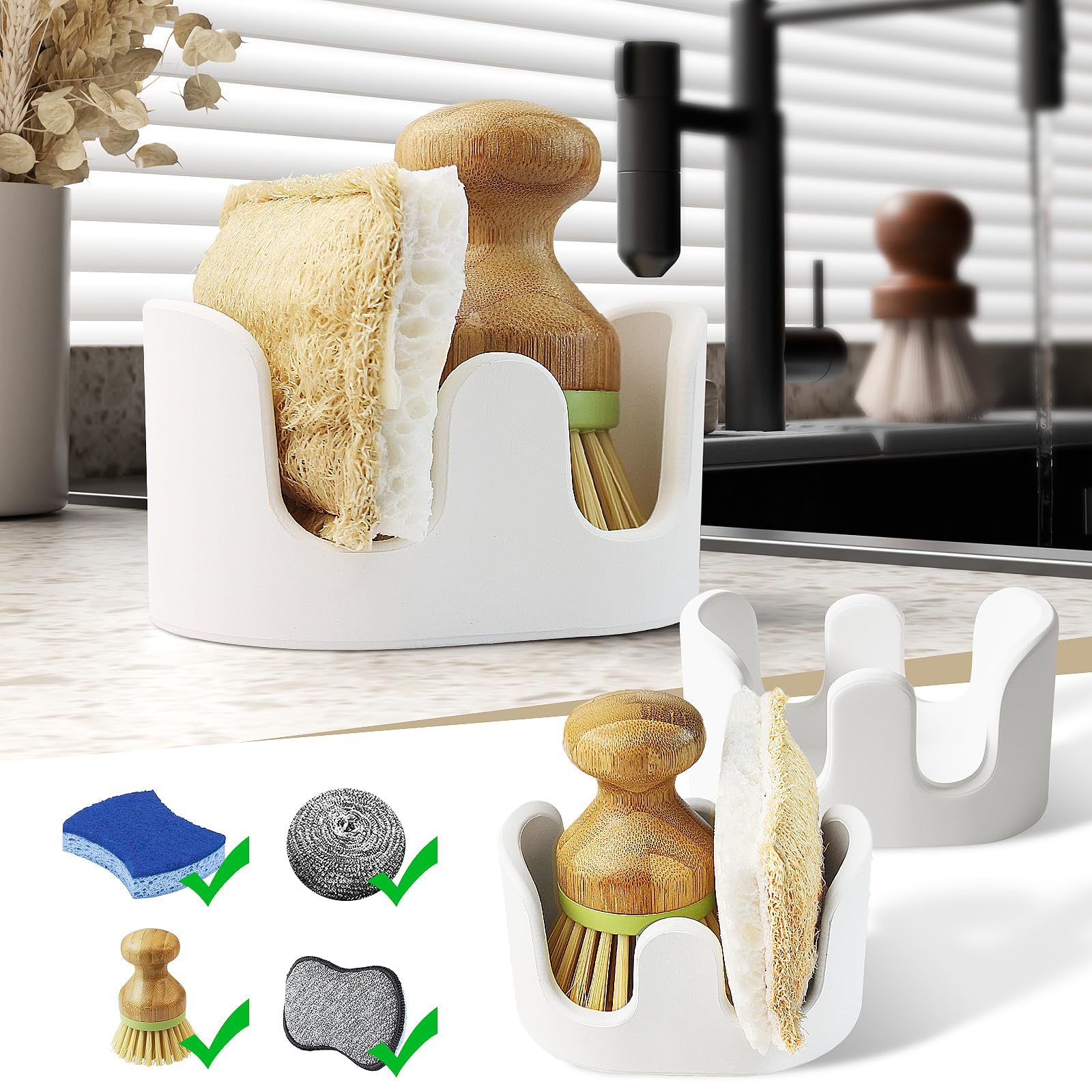 2 Pack Double Sponge Holder (2 Count)