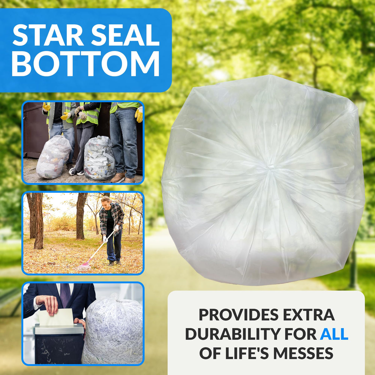 65 Gallon Trash Bags Heavy Duty (60 Count)