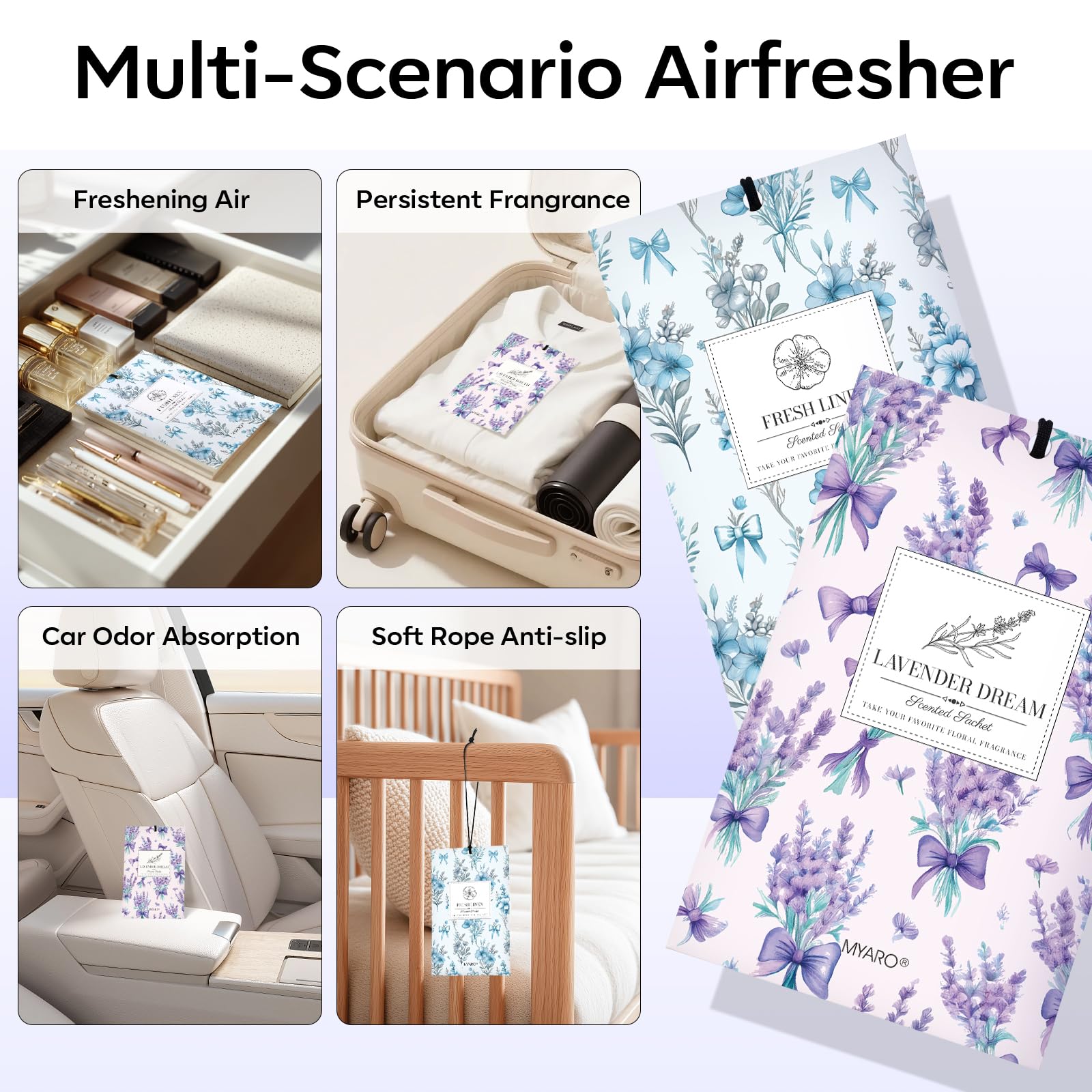 20Pcs Lavender Linen Scented Sachets (20 Count)