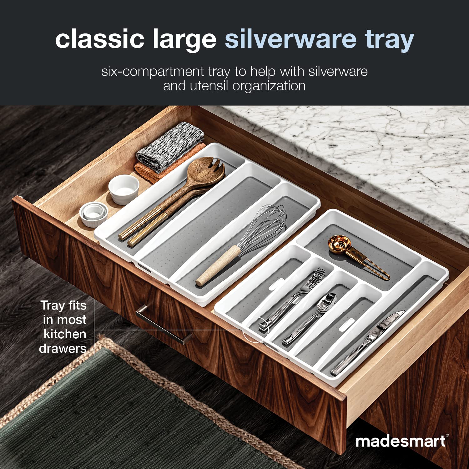 Classic 6 Compartment Silverware Tray