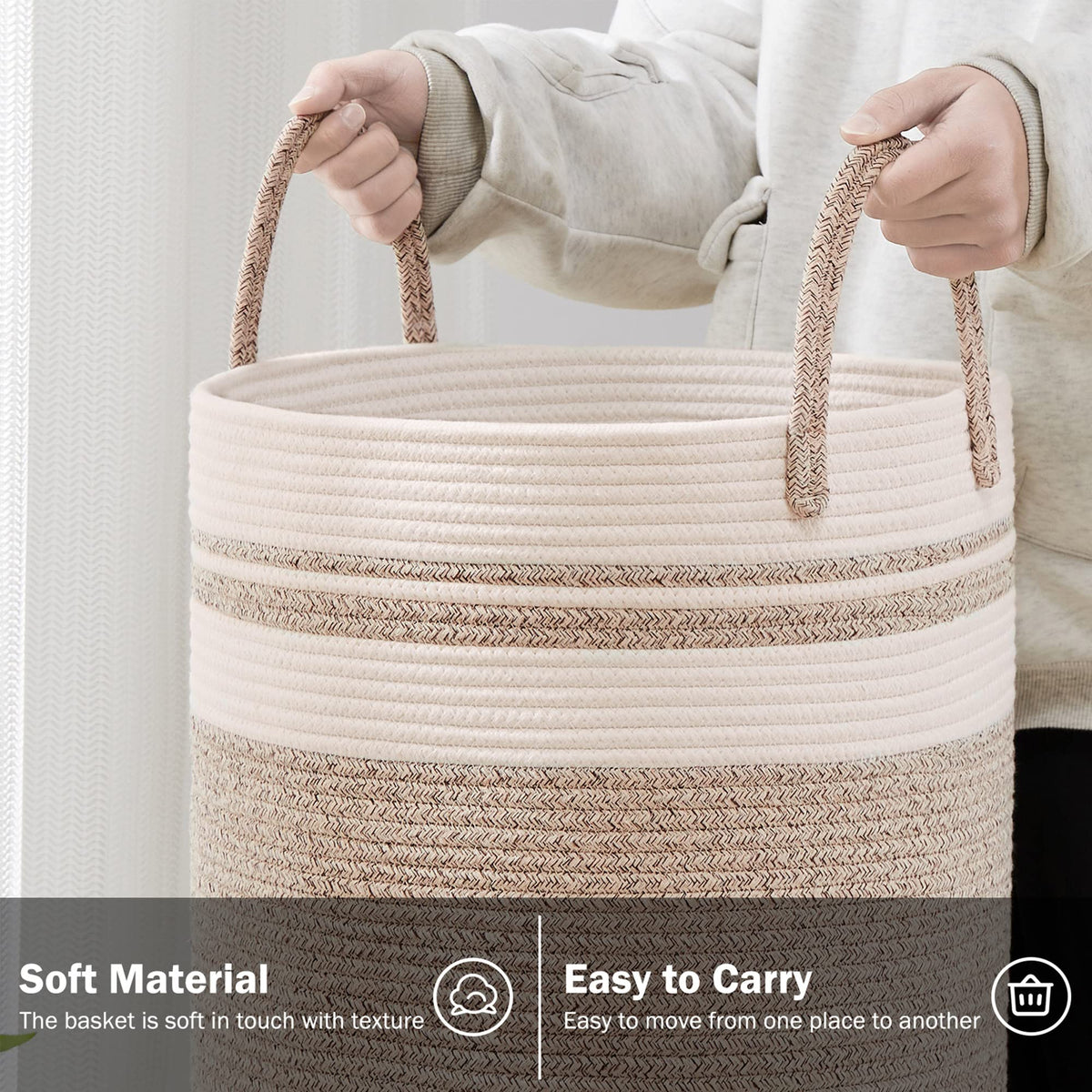 Woven Laundry Hamper Basket