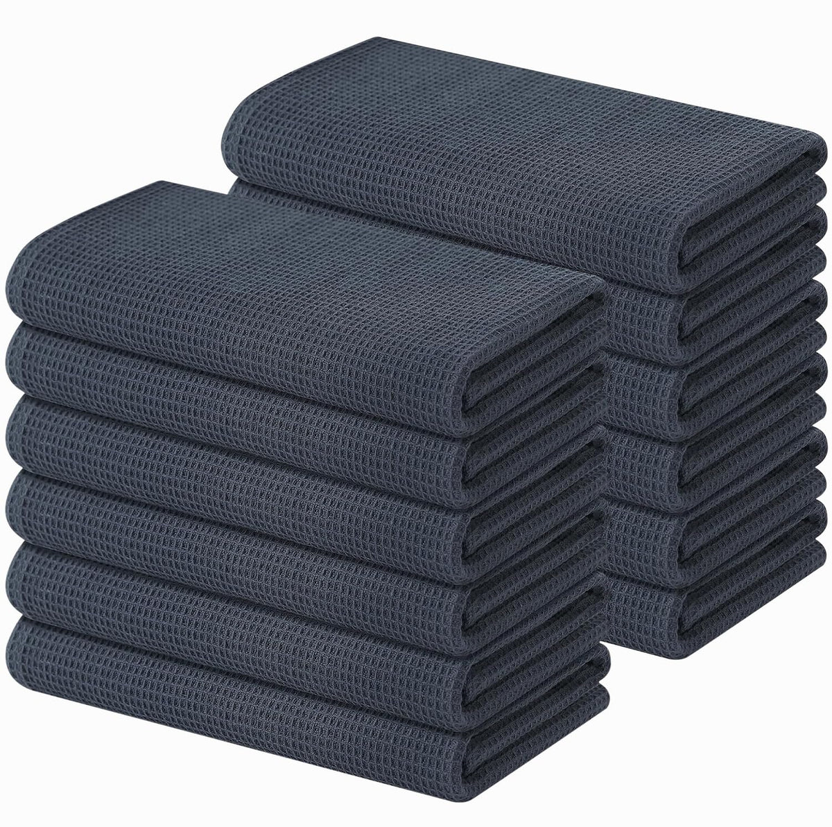 100% Cotton Waffle Weave Kitchen Towels (12 Count)