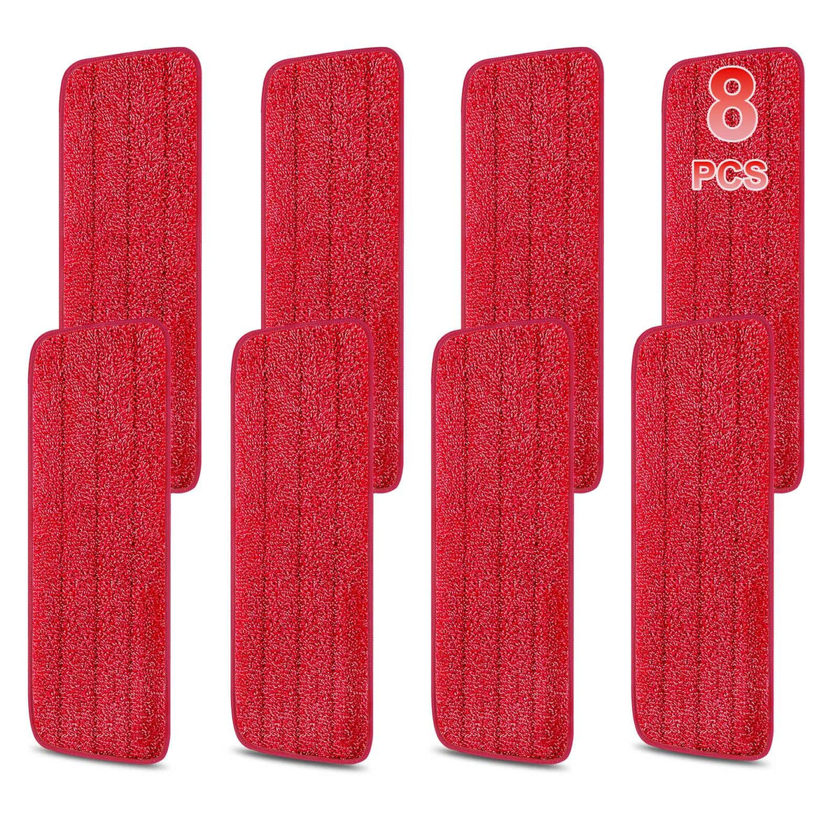8 Pack 16.5 inch Reusable Mop Pads Microfiber Spray Mop Replacement Heads for Wet (8 Count)