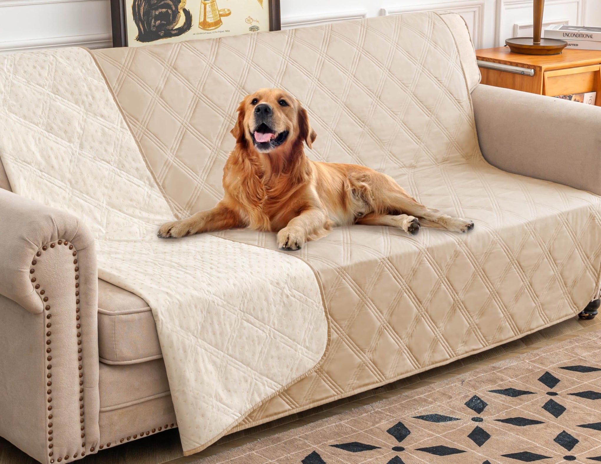 Waterproof Dog Bed Cover Pet Blanket with Anti