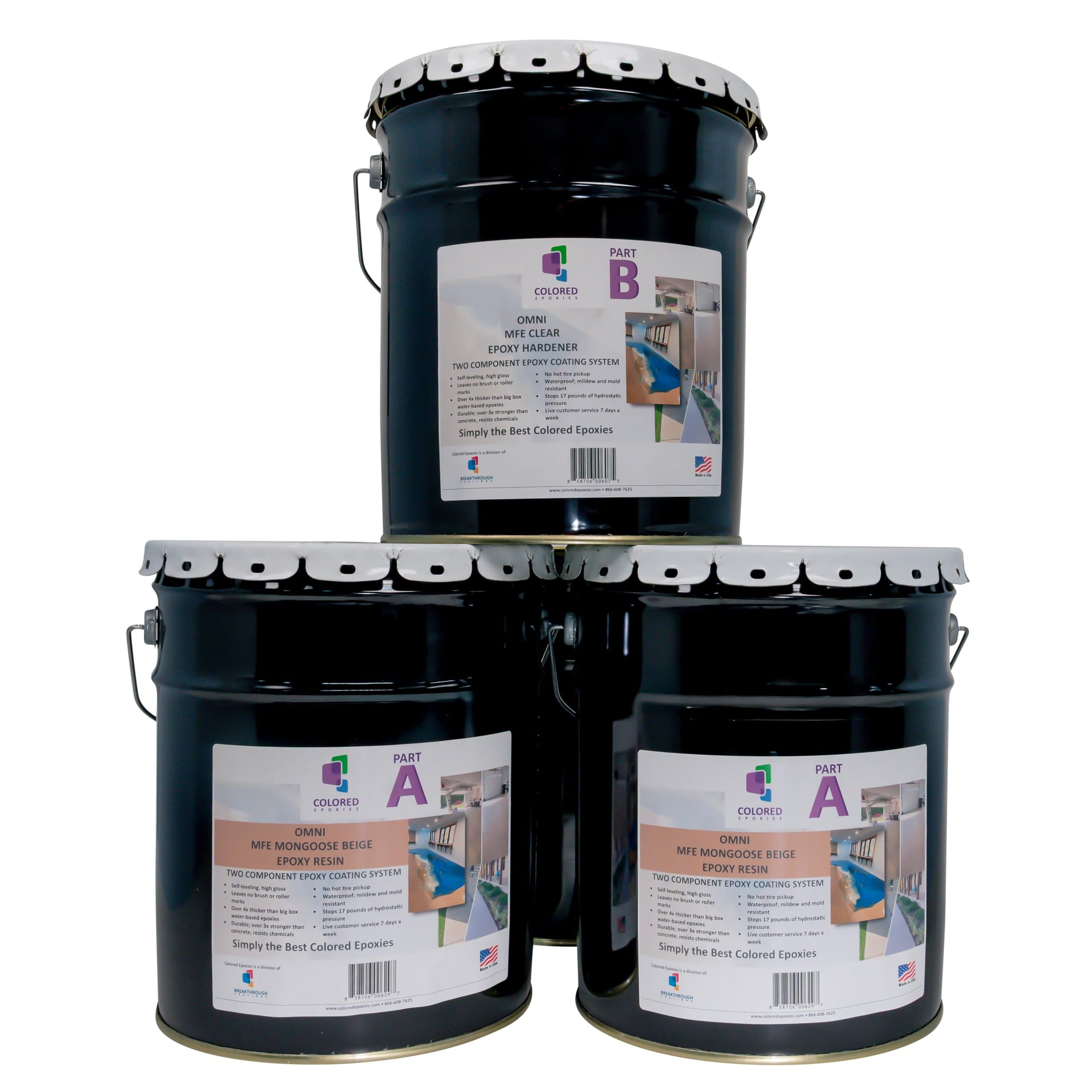 Mongoose Beige Epoxy Resin Coating Made with Beautiful and Vibrant Pigments (1920 Fl Oz)