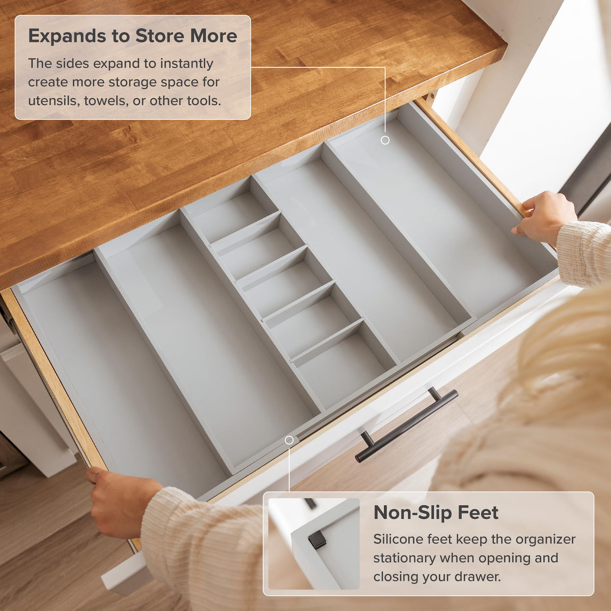 Utensil & Junk Drawer Organizer