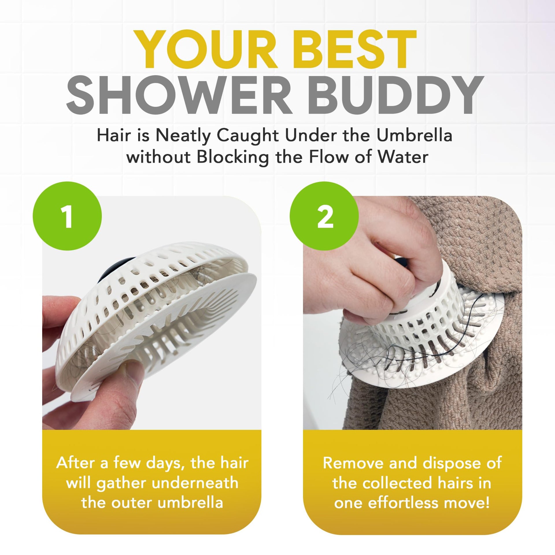 Stealth Shower Hair Drain Catcher