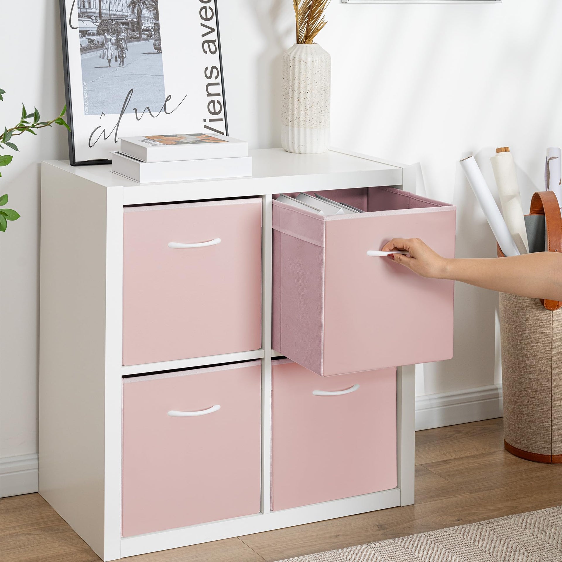 Pink Storage Cubes (4 Count)