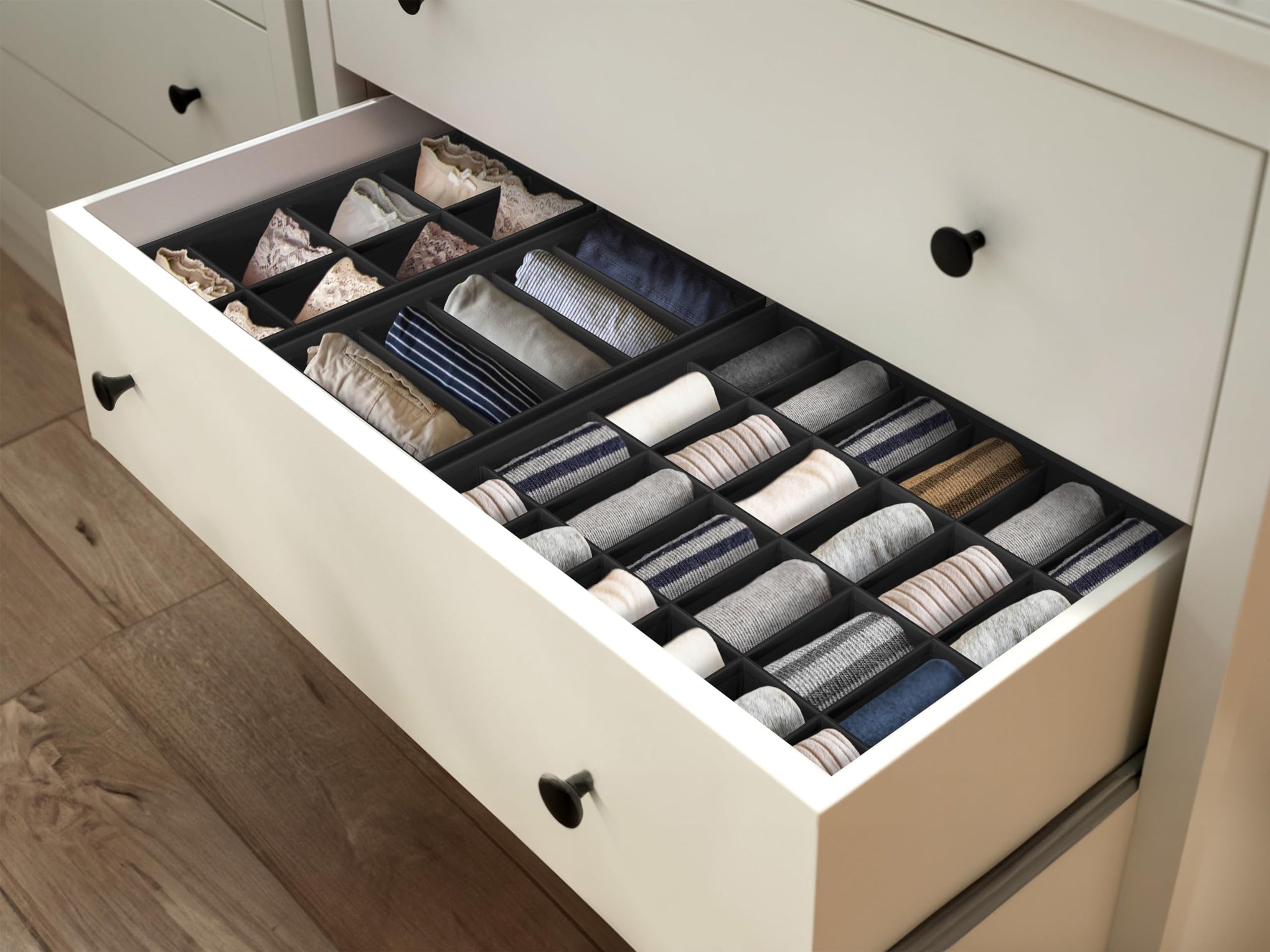 4 Pack Drawer Organizer Set for Underwear (4 Count)