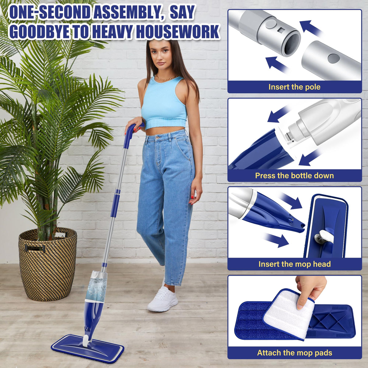 Microfiber Spray Mops for Floors Cleaning