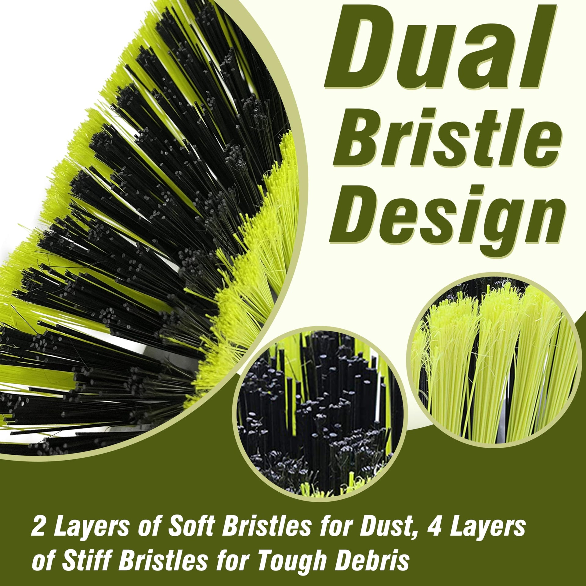 18" Push Broom with 47" Long Handle
