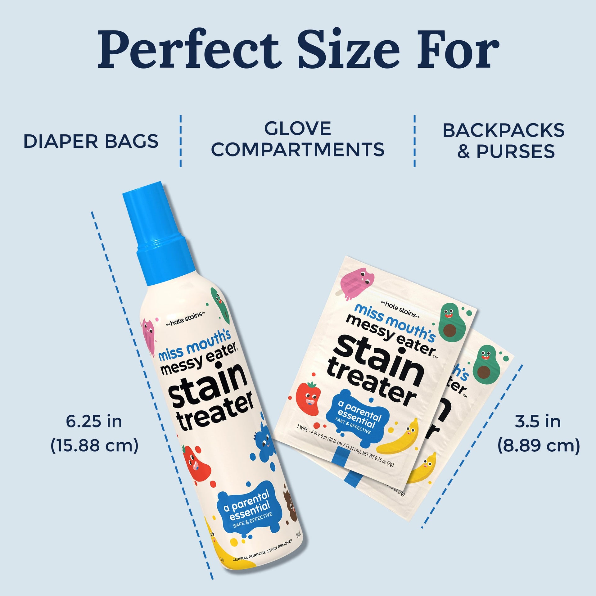 Messy Eater Stain Treater & Wipes Travel Kit (10 Count)