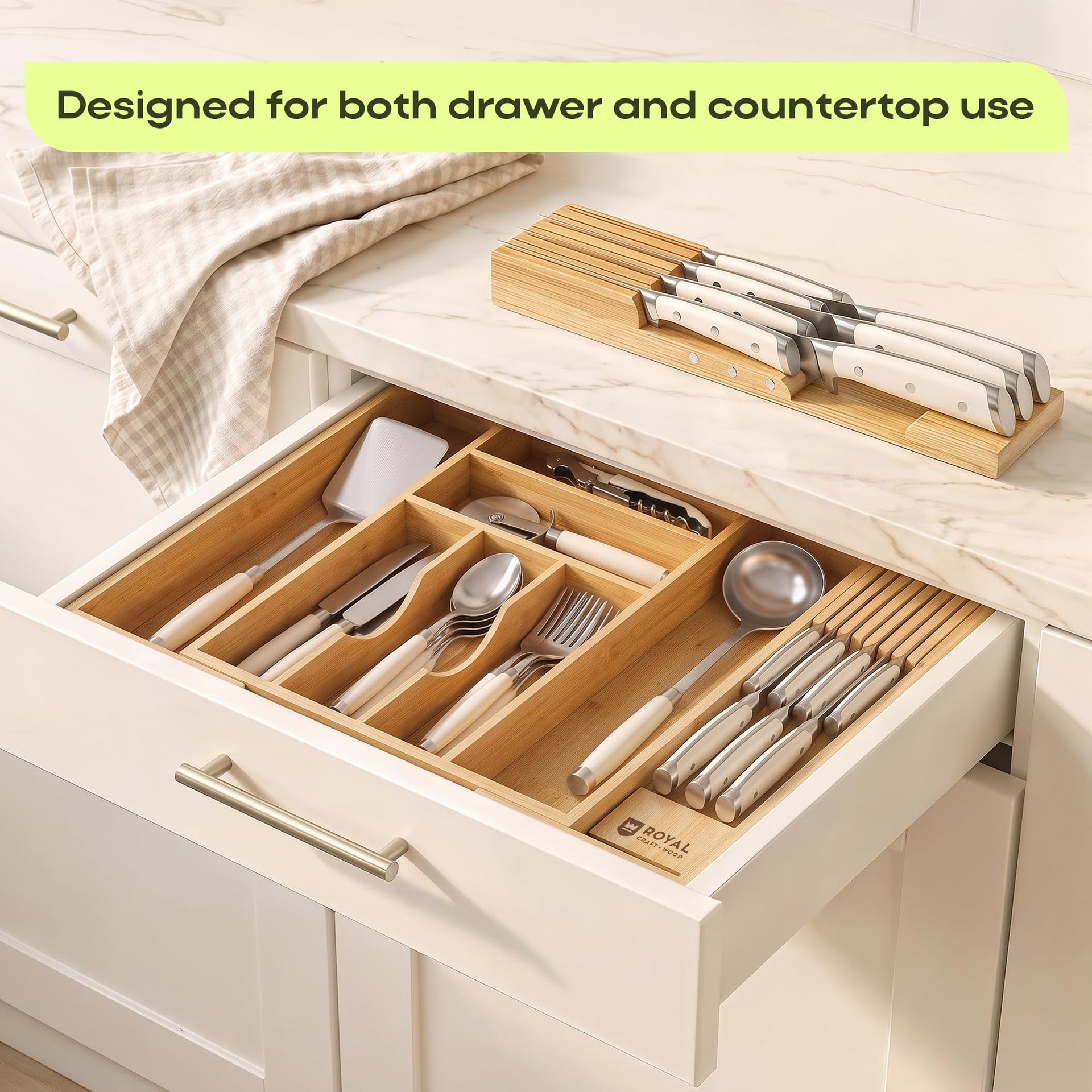 Drawer Organizer for Kitchen Organization