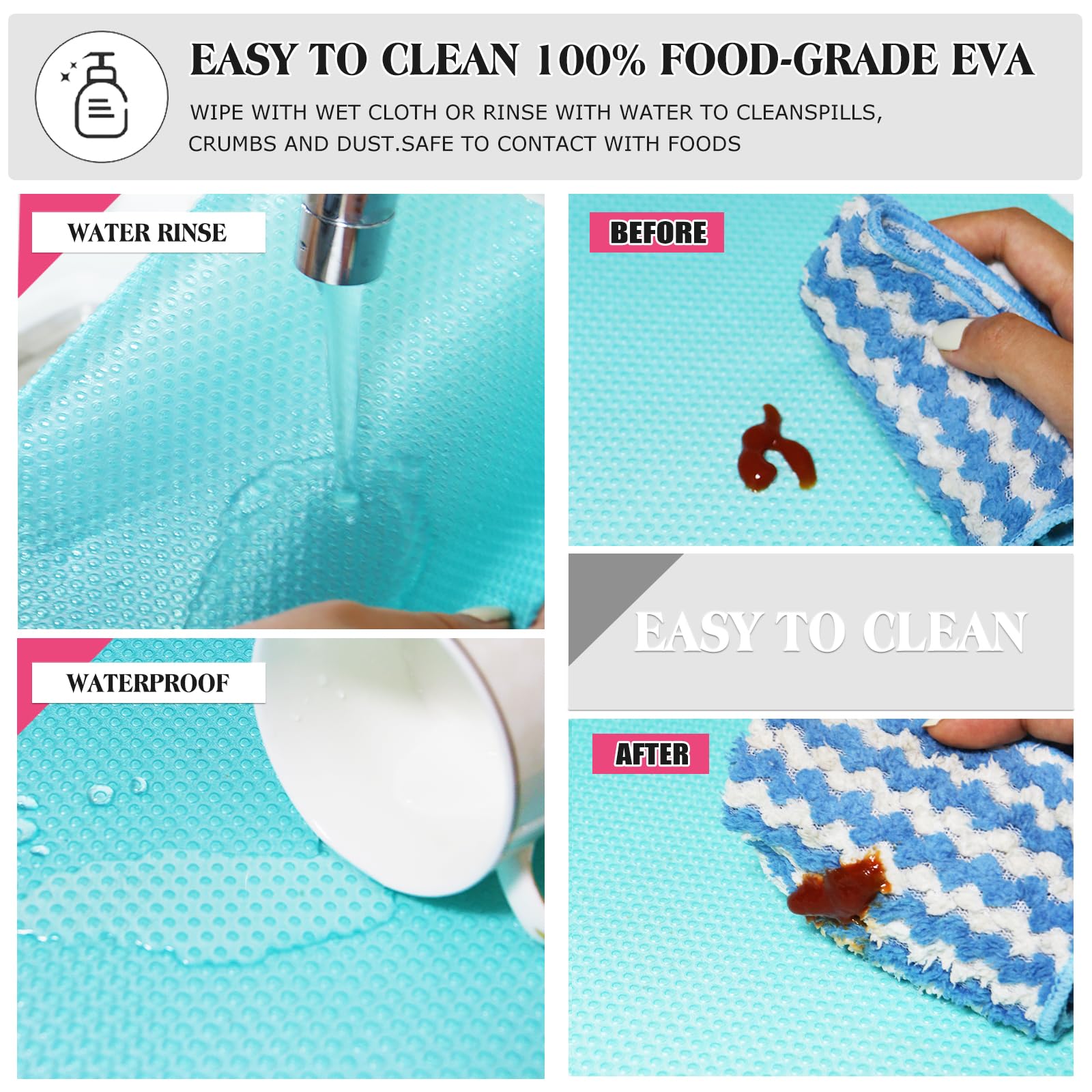 20Pcs Refrigerator Liners (28.5 Sq Ft)