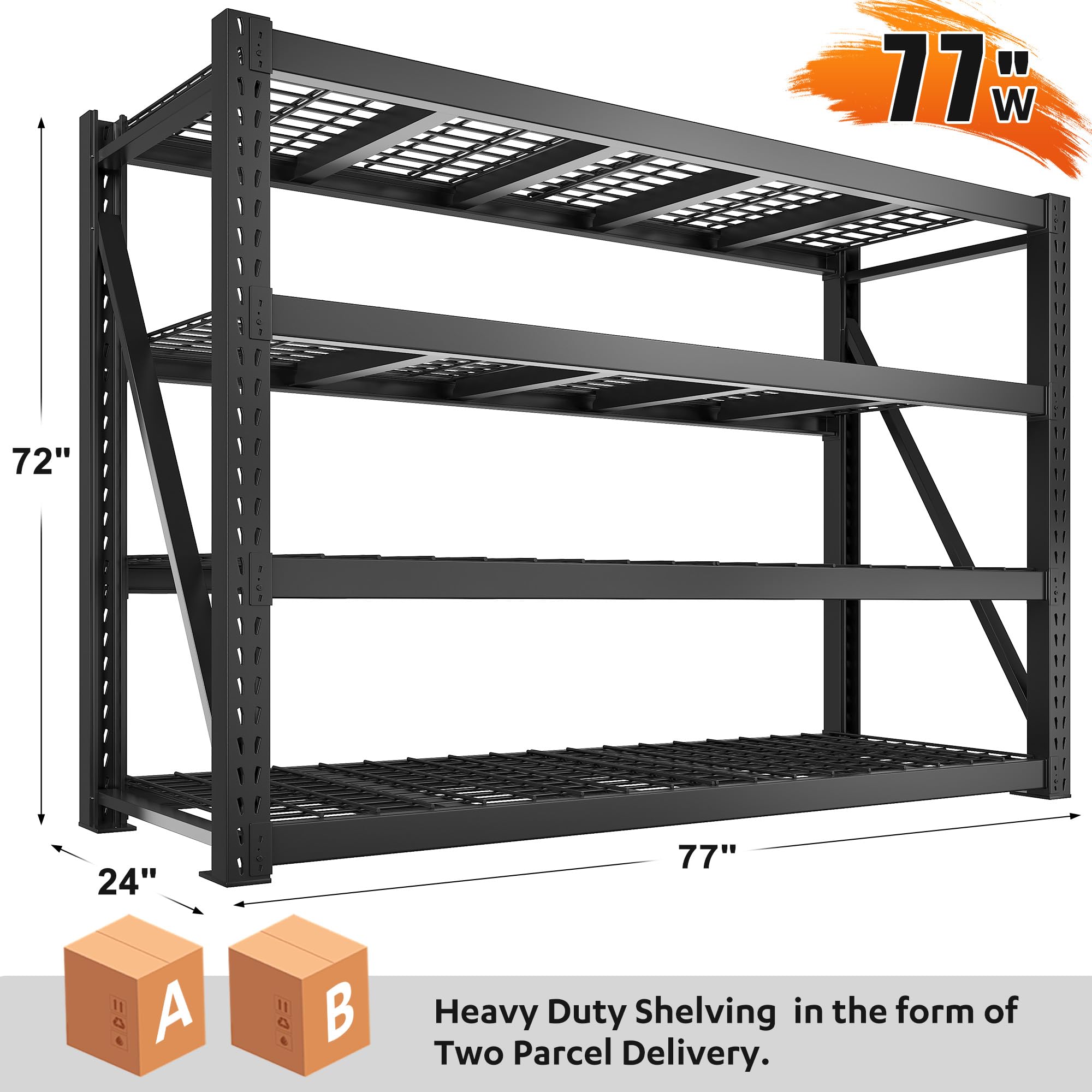 8000LBS Garage Shelving Heavy Duty (2 Count)
