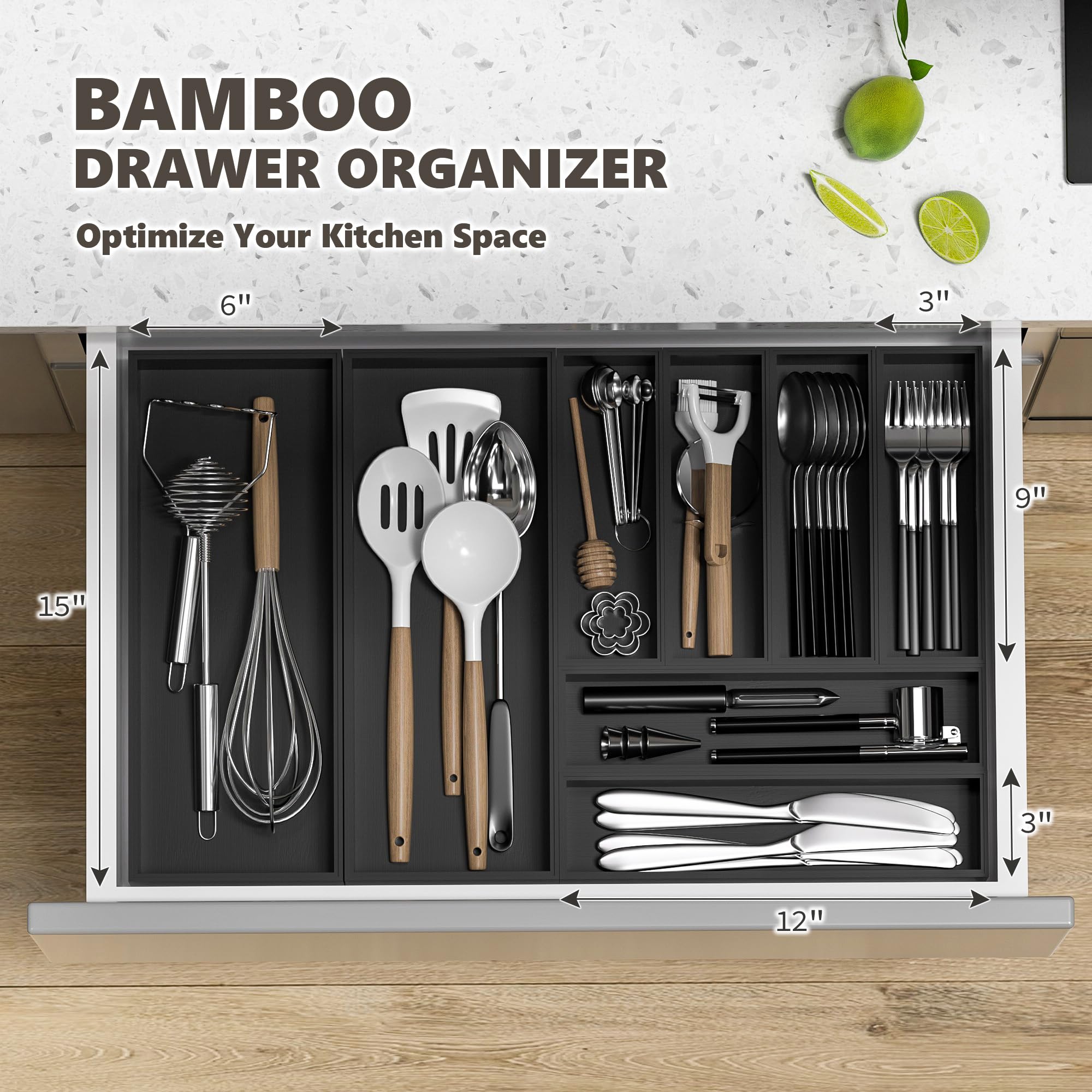 Kitchen Drawer Organizer Tray (2 Count)