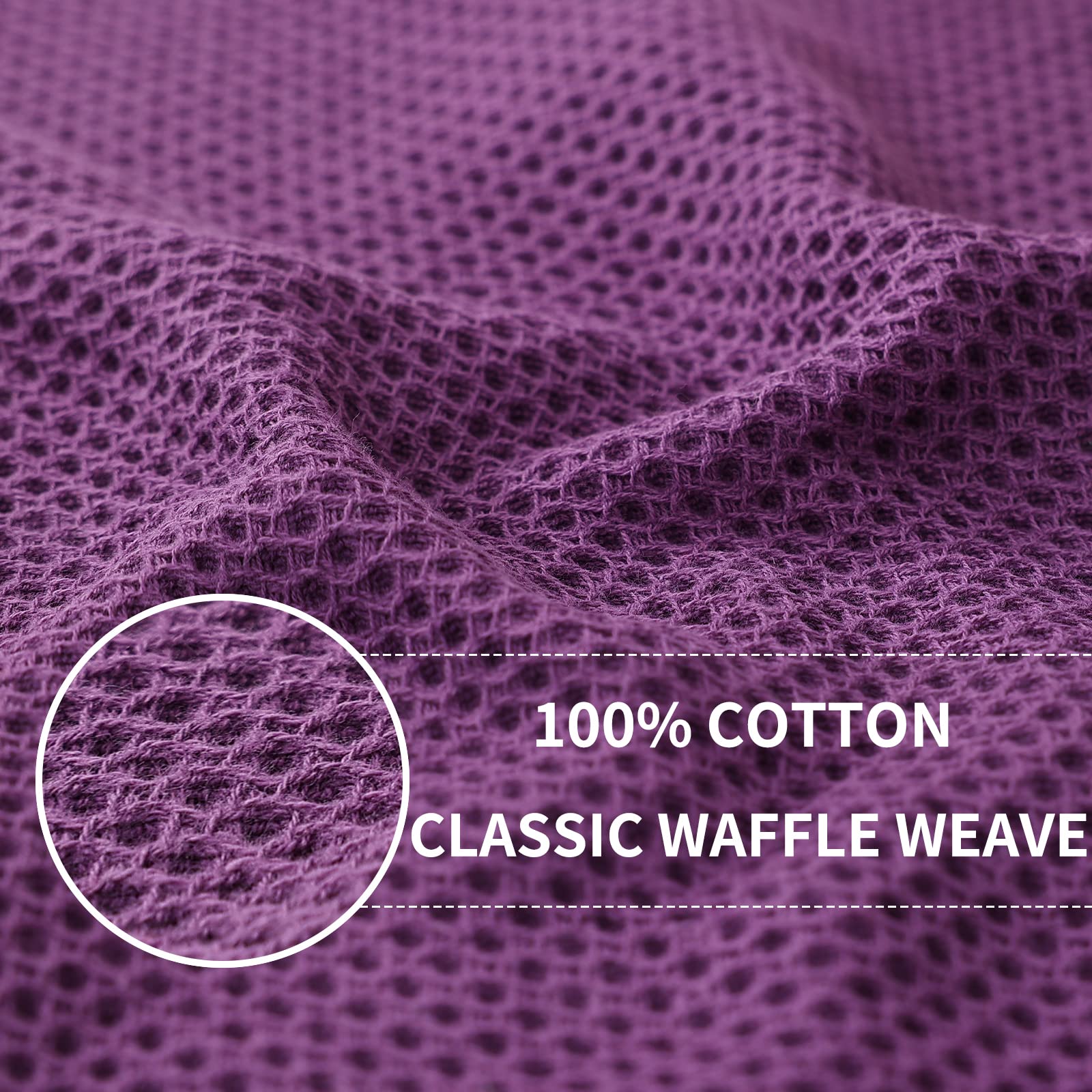 100% Cotton Waffle Weave Kitchen Dish Towels 4 (4 Count)
