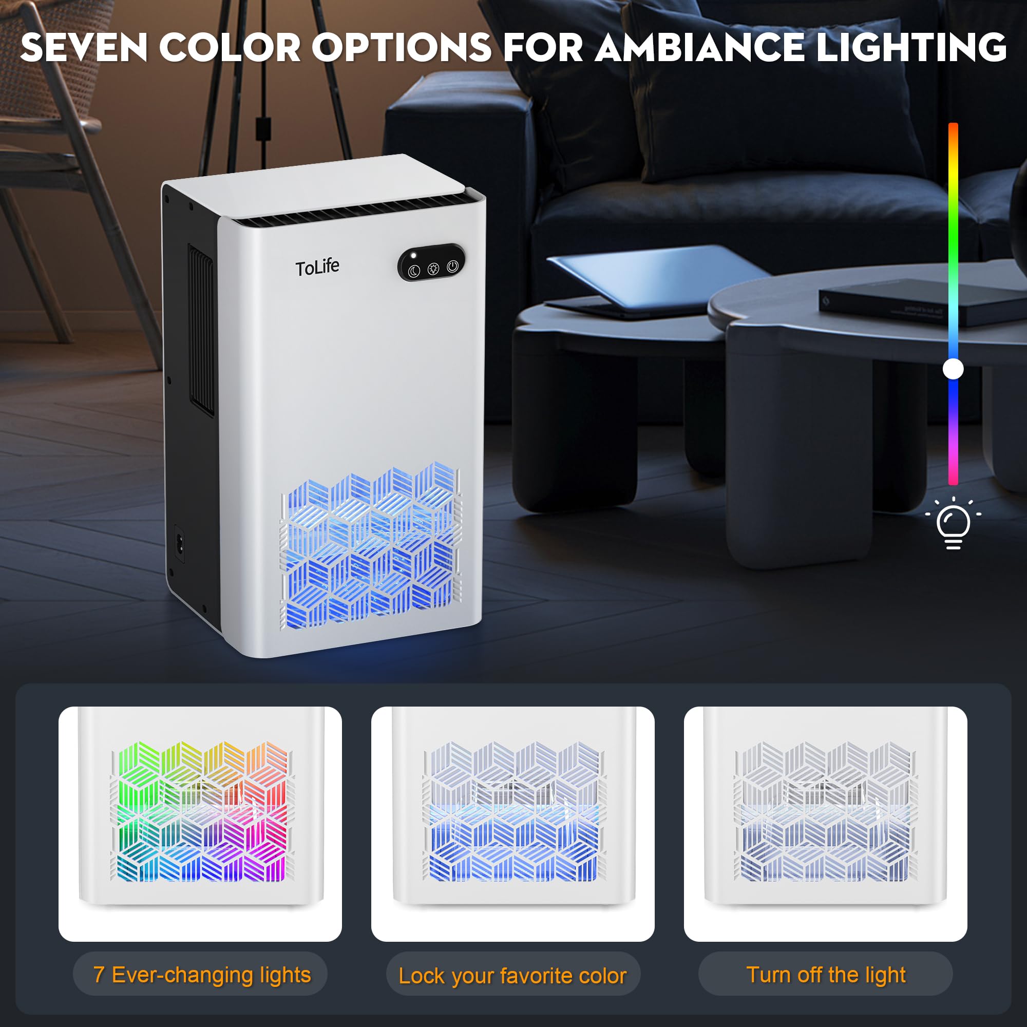 Dehumidifier 1000 Sq Ft 95 oz Tank with Sleep Mode