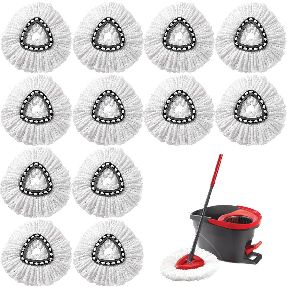 12Pcs Spin Mop Refills Compatible with Cedar