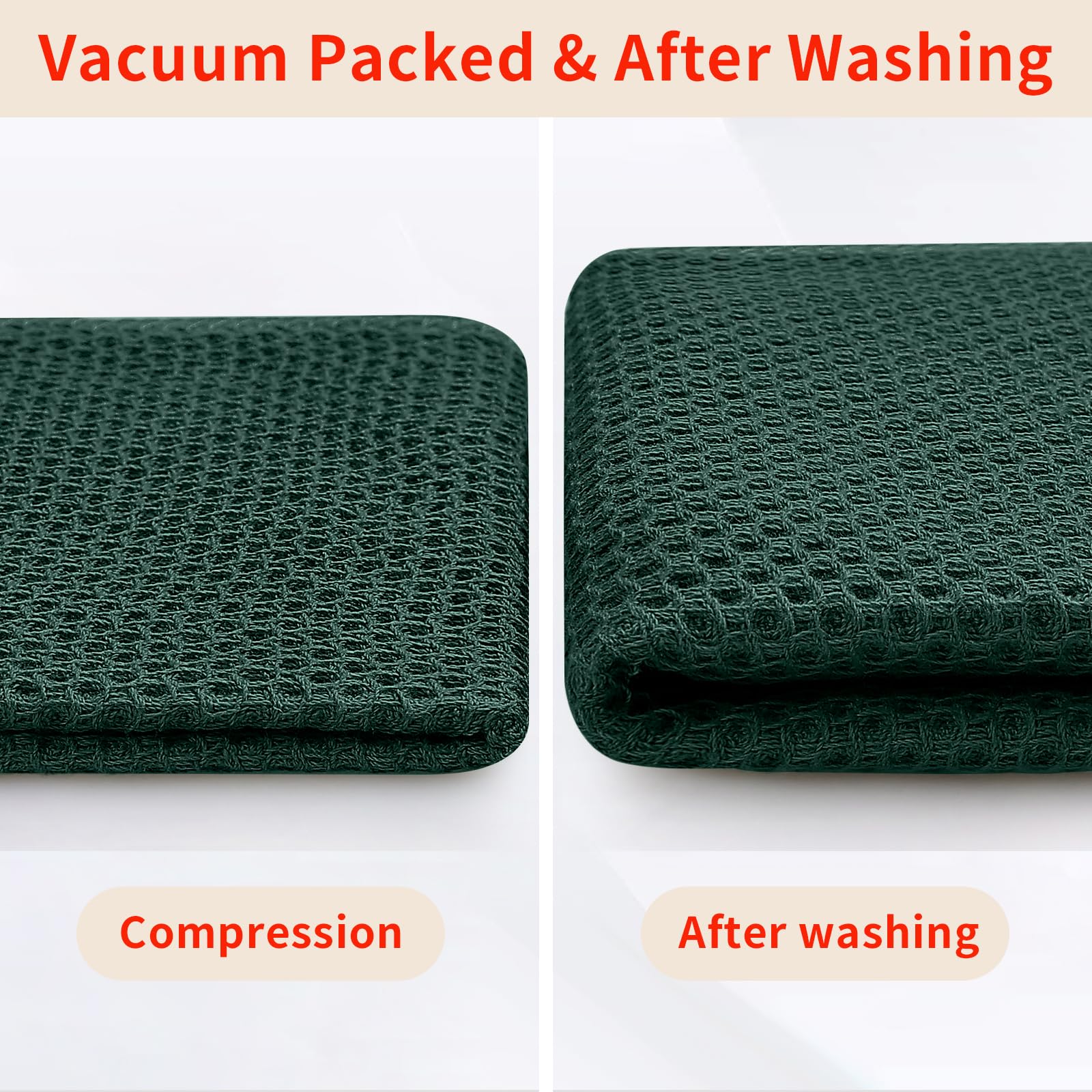 100% Cotton Oversized Waffle Weave Kitchen Towels 8 (8 Count)