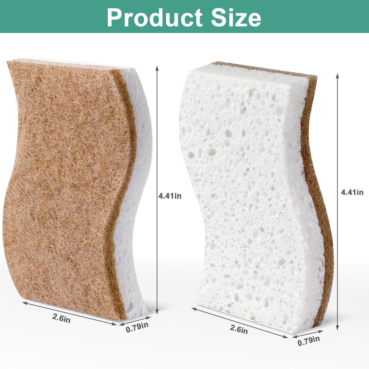 12Pack Natural Kitchen Sponge (12 Count)