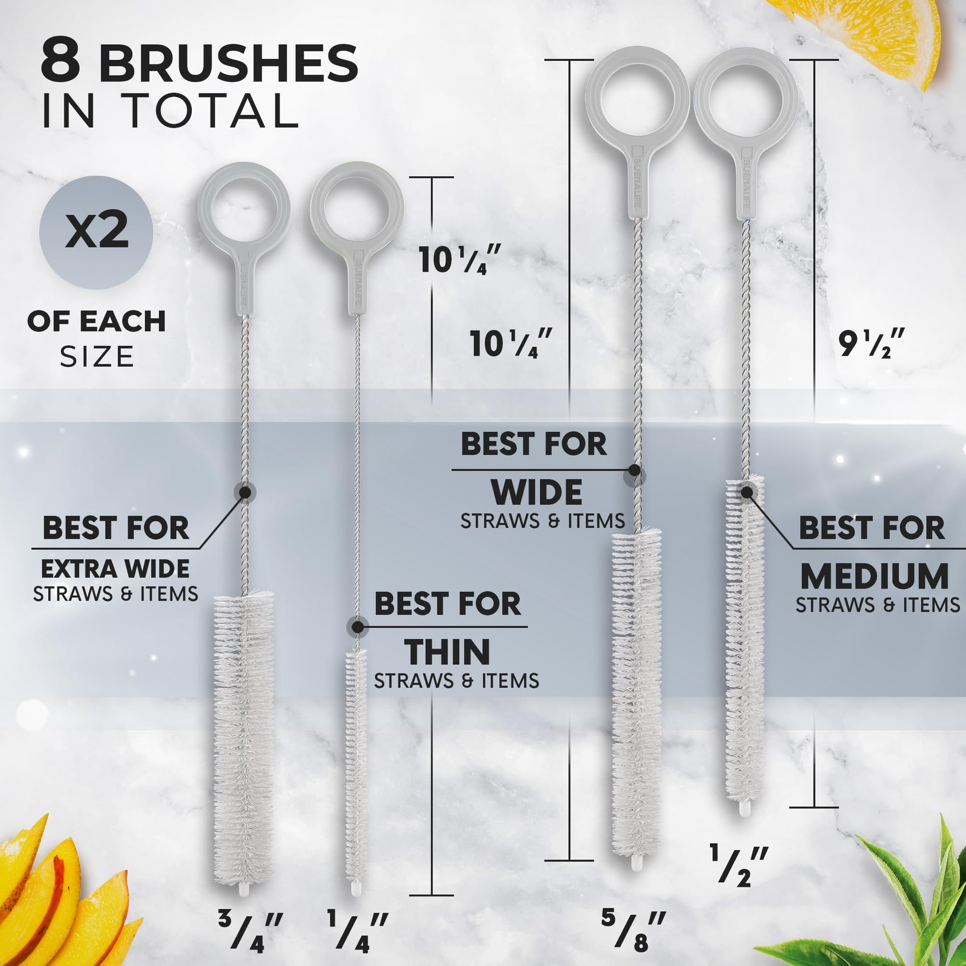 Heavy Duty Cleaning Brushes Set of 8 (8 Count)