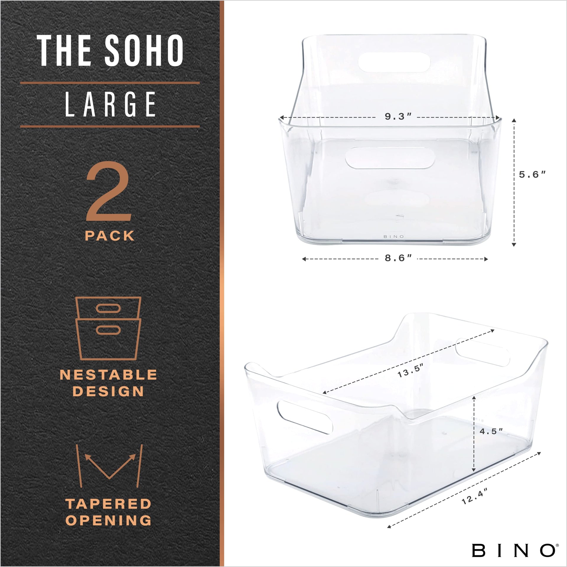 Plastic Storage Bins (2 Count)