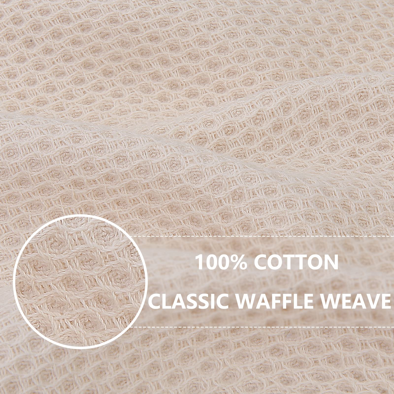 100% Cotton Waffle Weave Kitchen Dish Cloths 8 (8 Count)