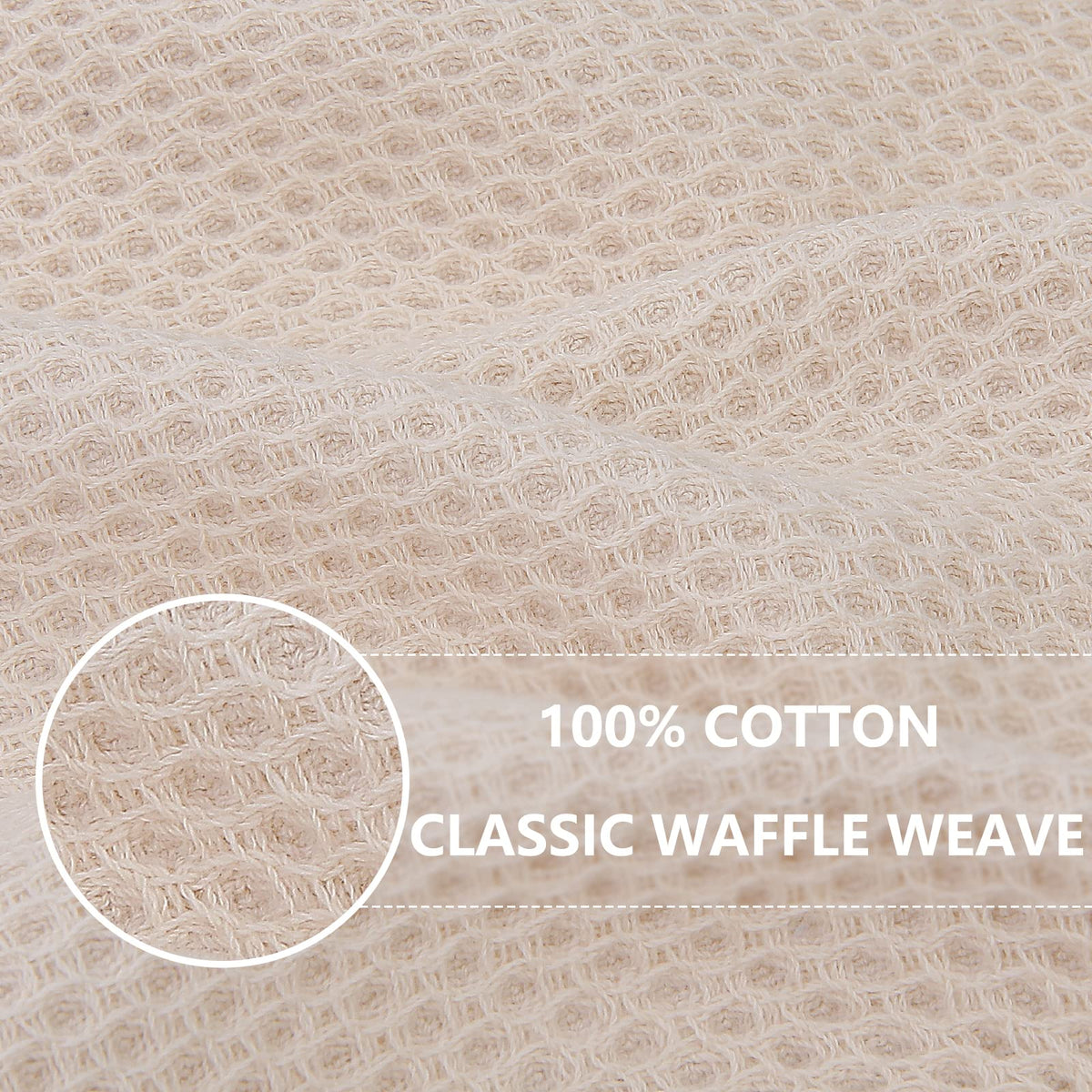100% Cotton Oversized Waffle Weave Kitchen Towels 4 (4 Count)