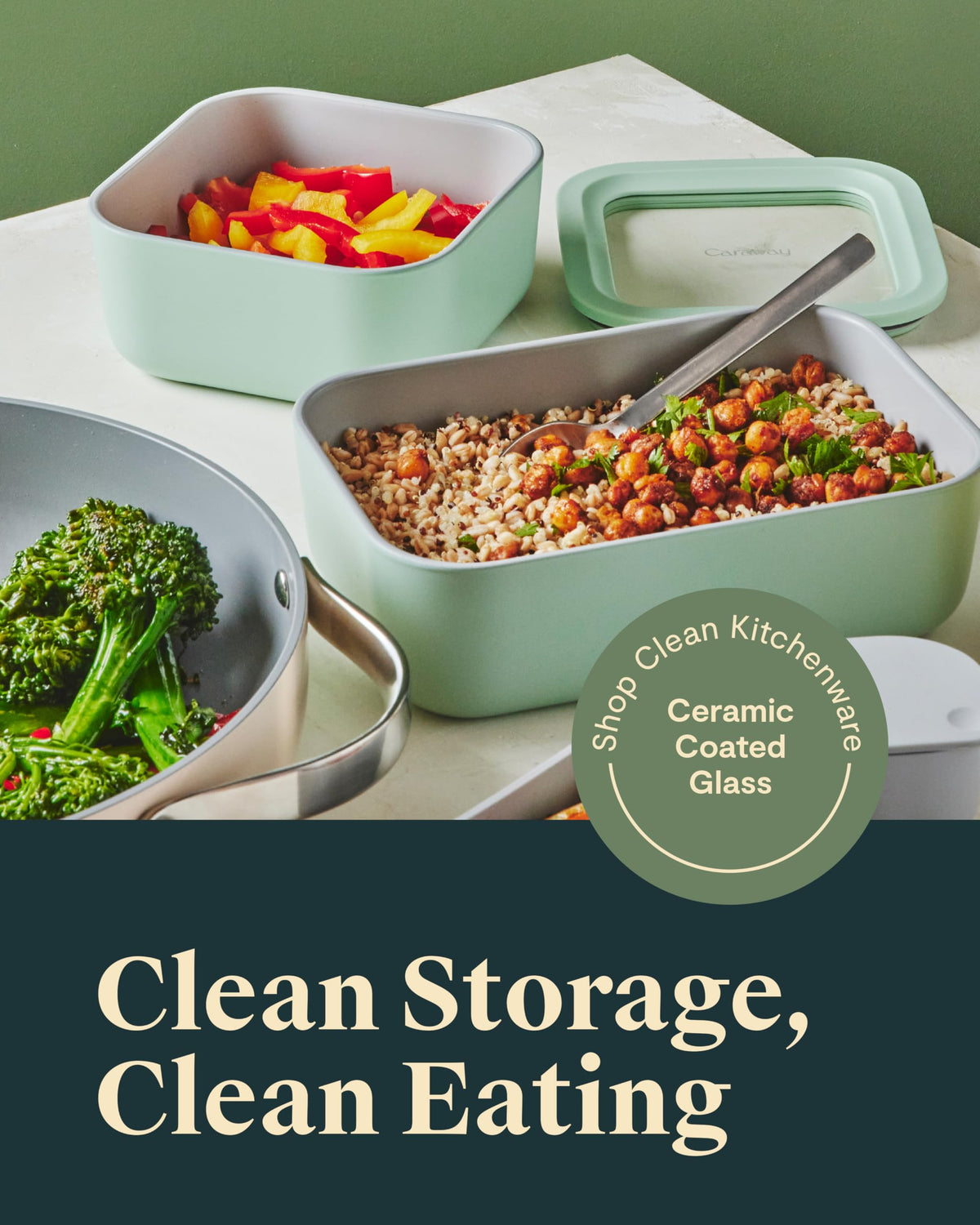 6 Piece Glass Food Storage Set with Lids (6 Count)