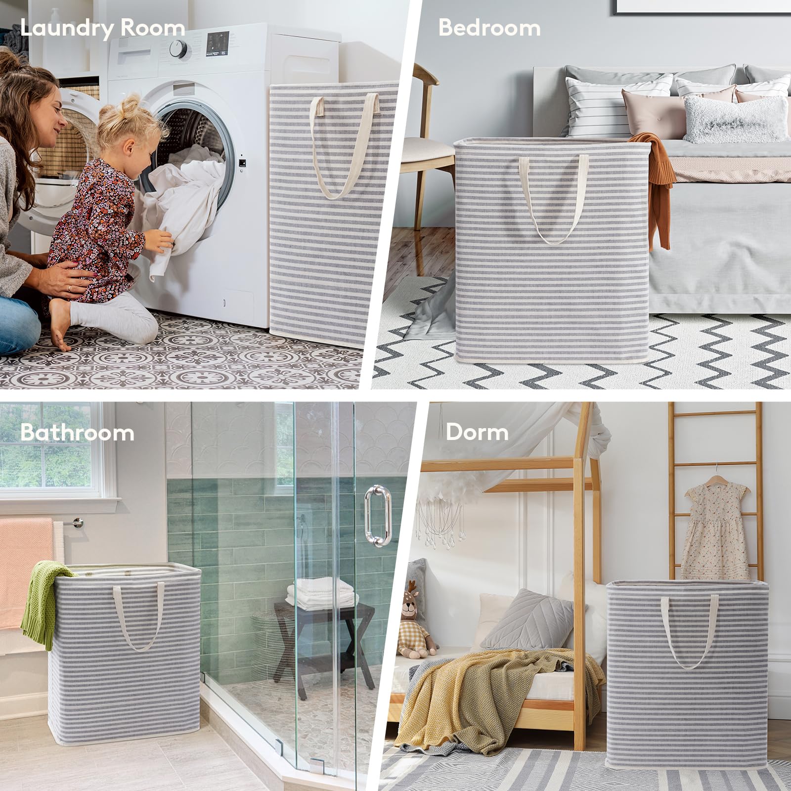 3 Pack Laundry Basket 100L Each (3 Count)