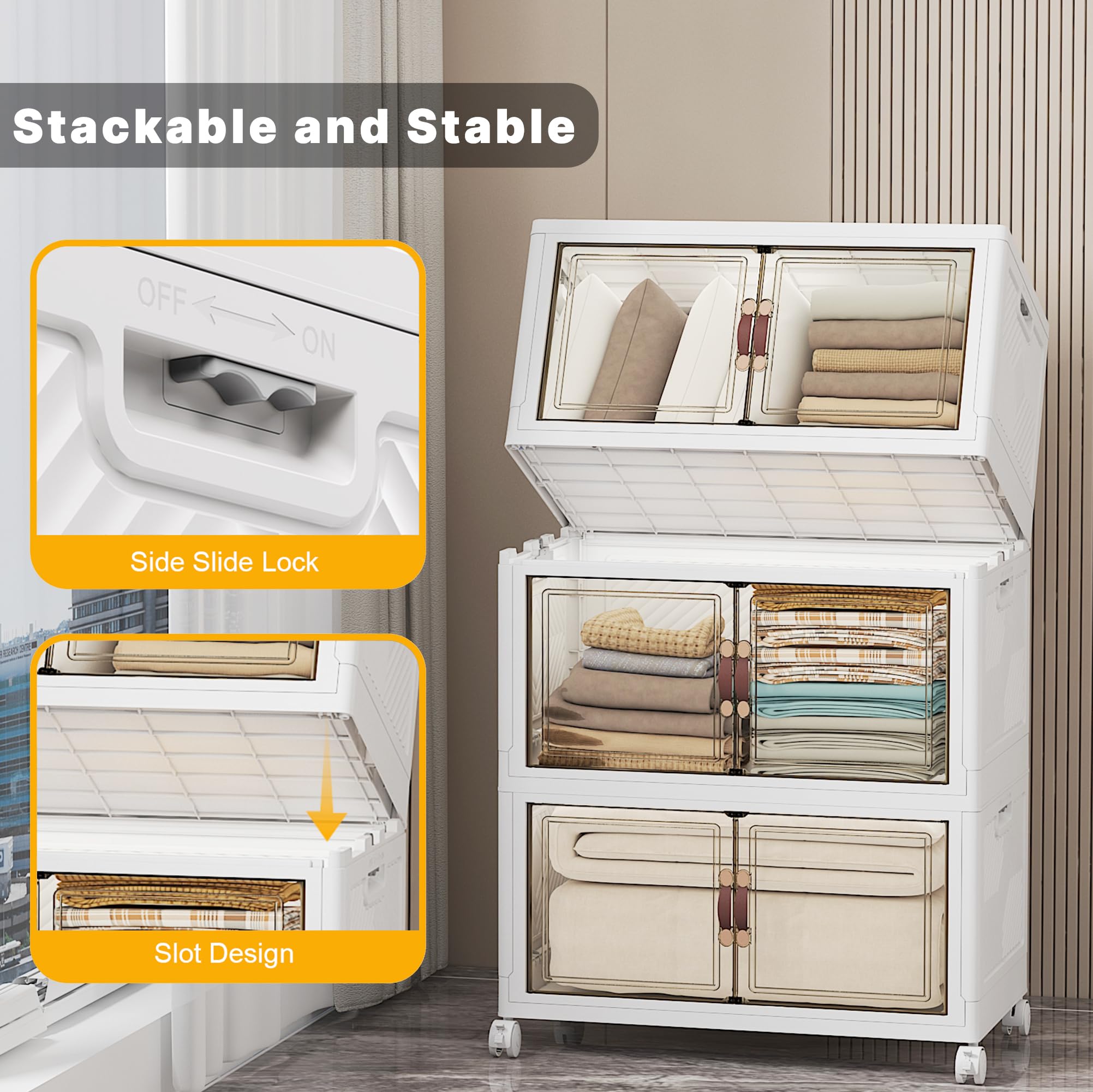 Stackable Storage Bins (3 Count)