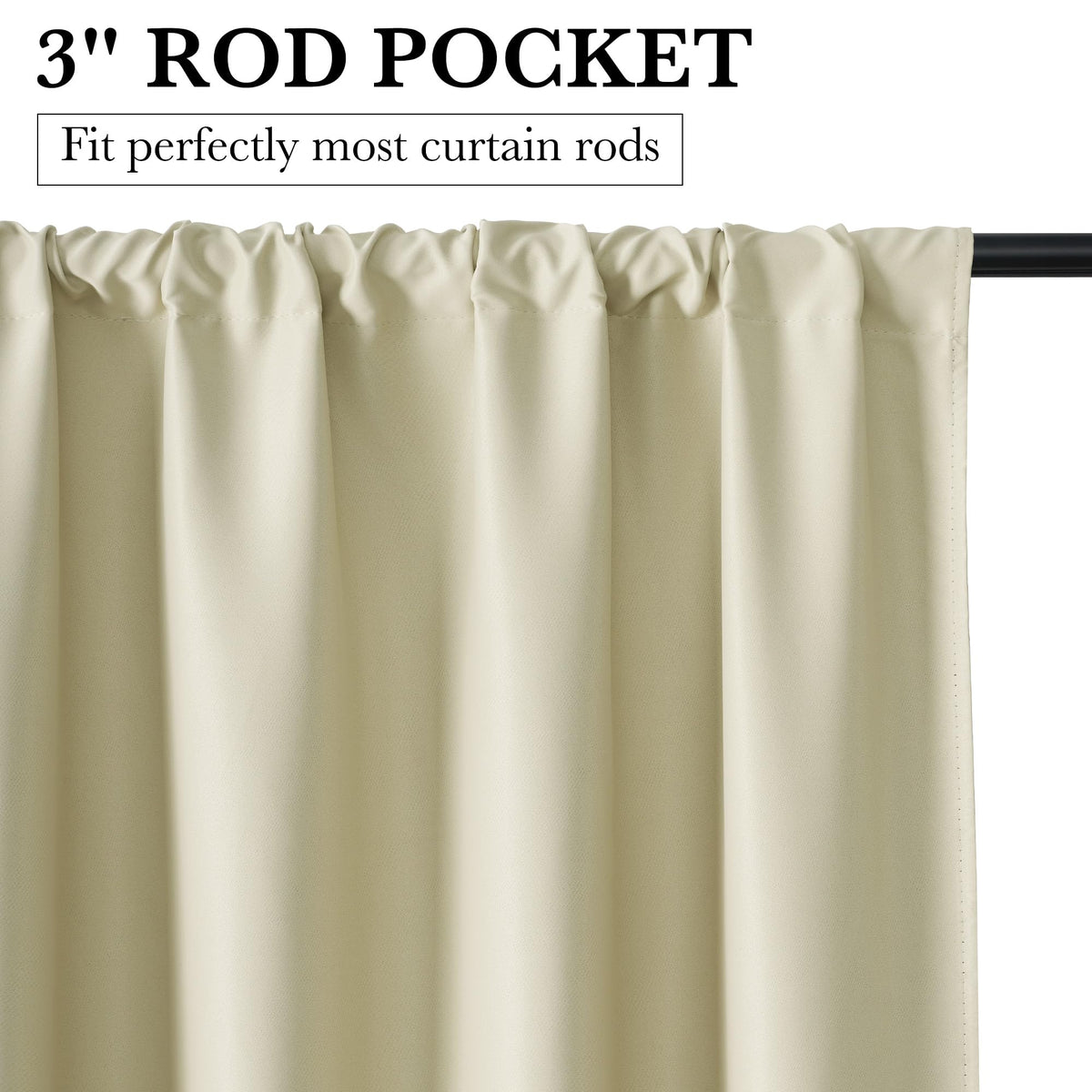 Bedroom Blackout Curtains 72 inches Long (2 Count)