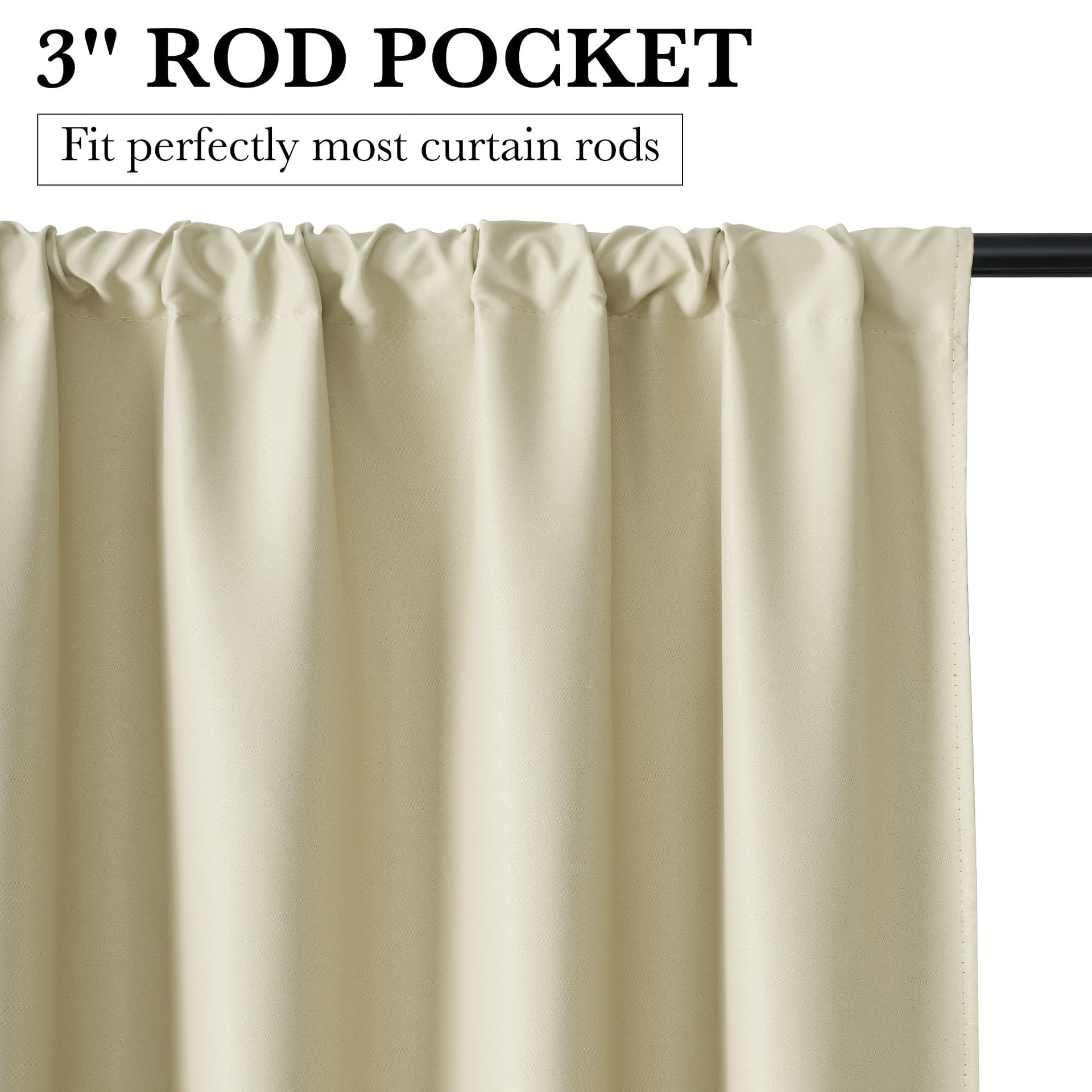 100% Blackout Basement Curtains 30 inches Long (2 Count)