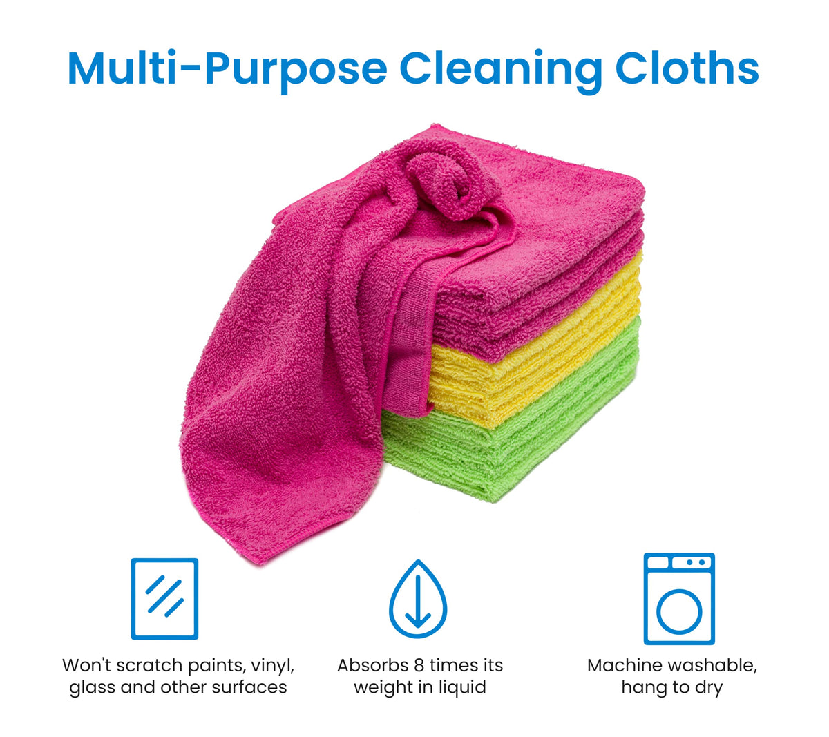Microfiber Cleaning Cloths (12 Count)
