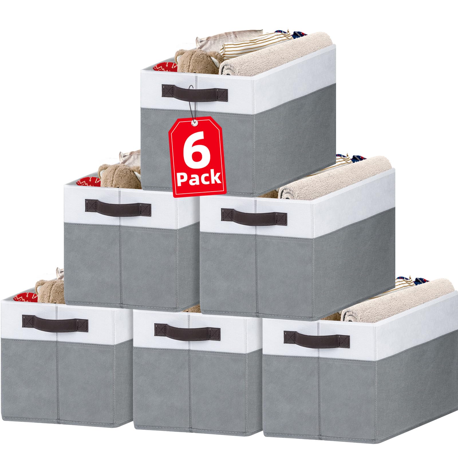 Closet Organizers and Storage Baskets (6 Count)