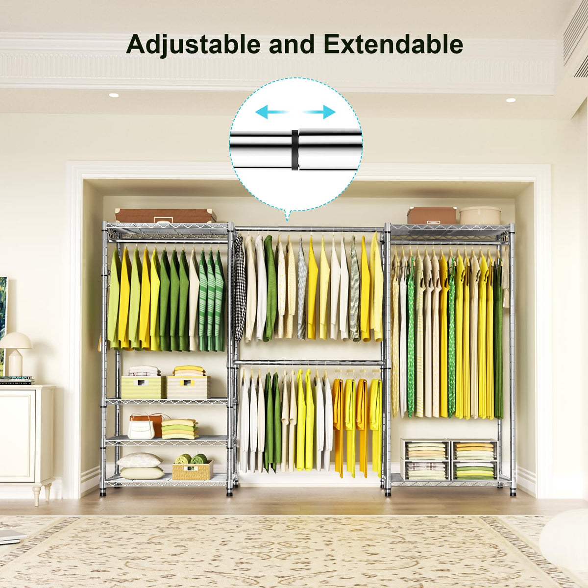 E1 Heavy Duty Closet Garment Rack