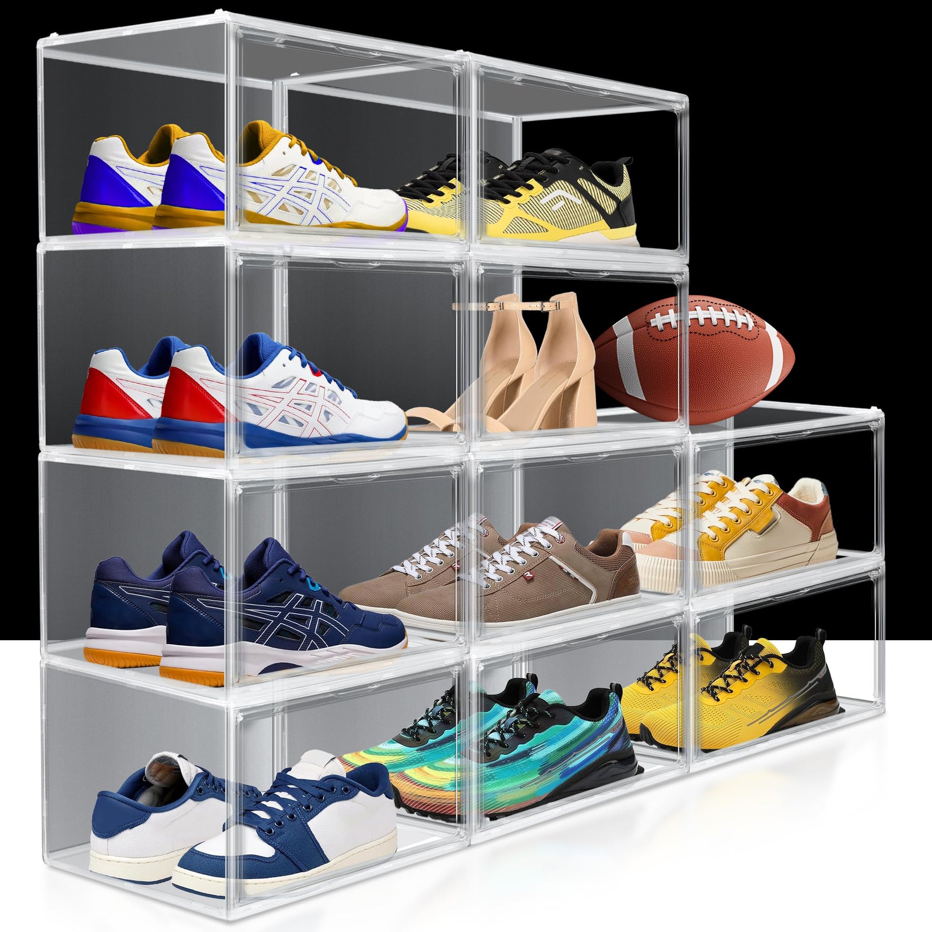 1 Pack Clear Plastic Shoe Boxes