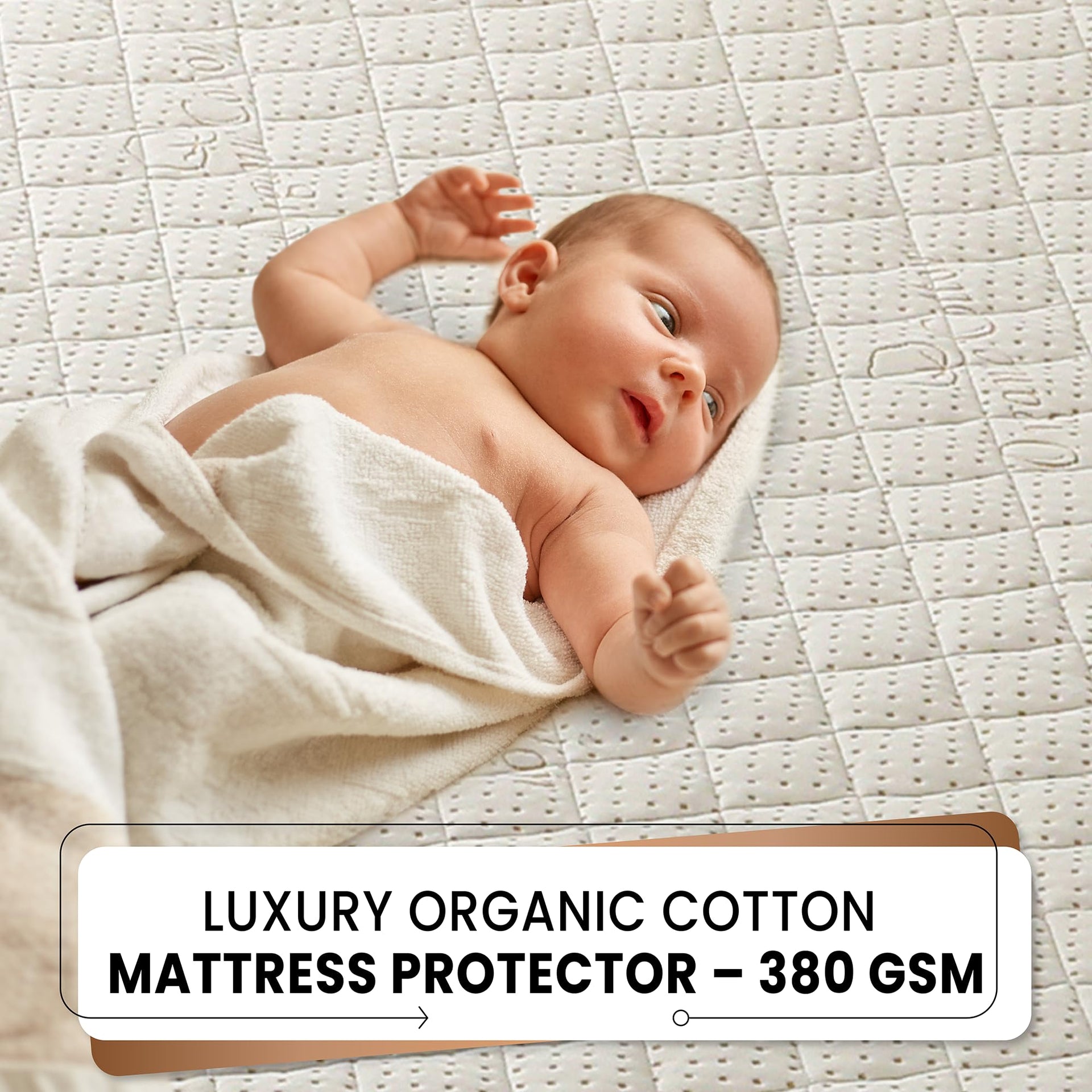 Crib Luxury Quilted Organic Mattress Protector Pad