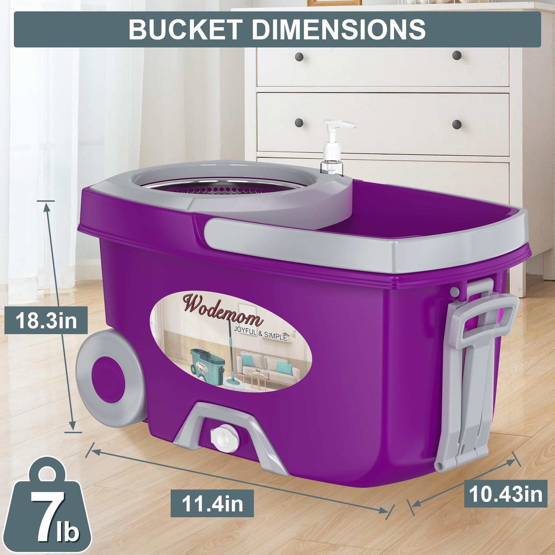 Traditional Large Spin Mop and Bucket (112 Ounce)