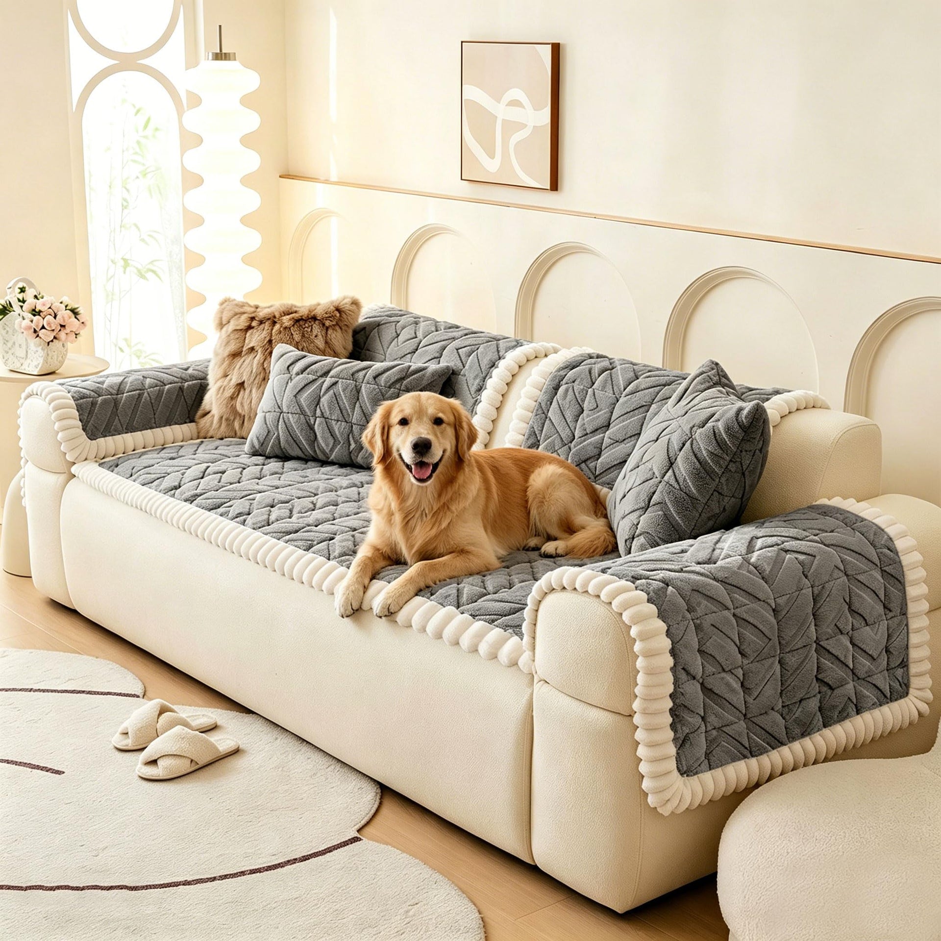 Plush Couch Arm Cover Washable (3 Ounce)