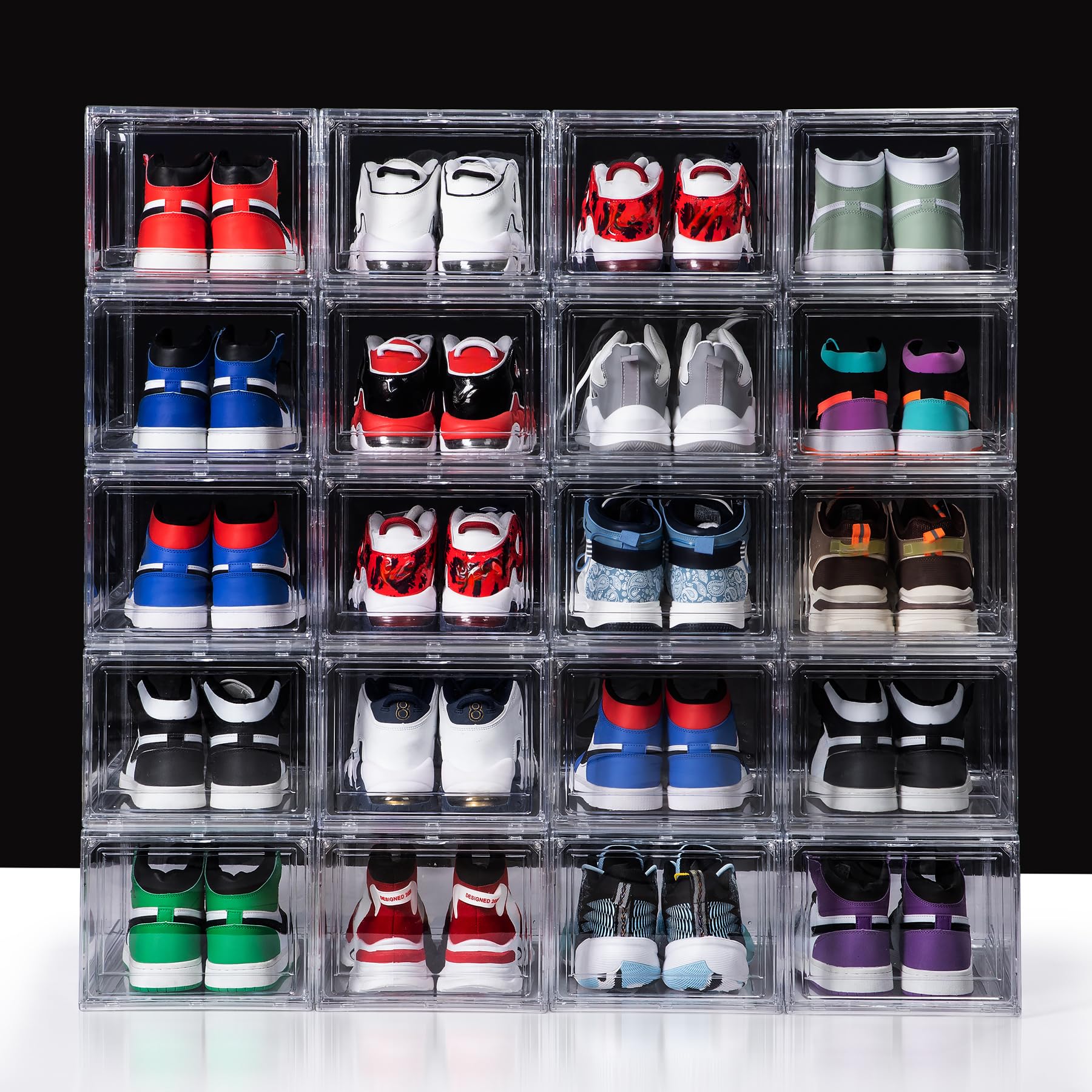 12 Pack Acrylic Shoe Boxes (12 Count)