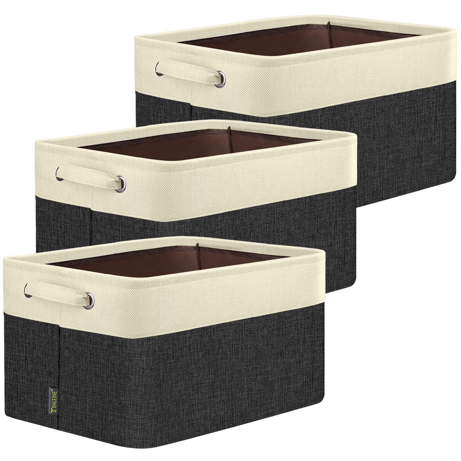 3 Pack Fabric Closet Storage Bins for Shelves (3 Count)