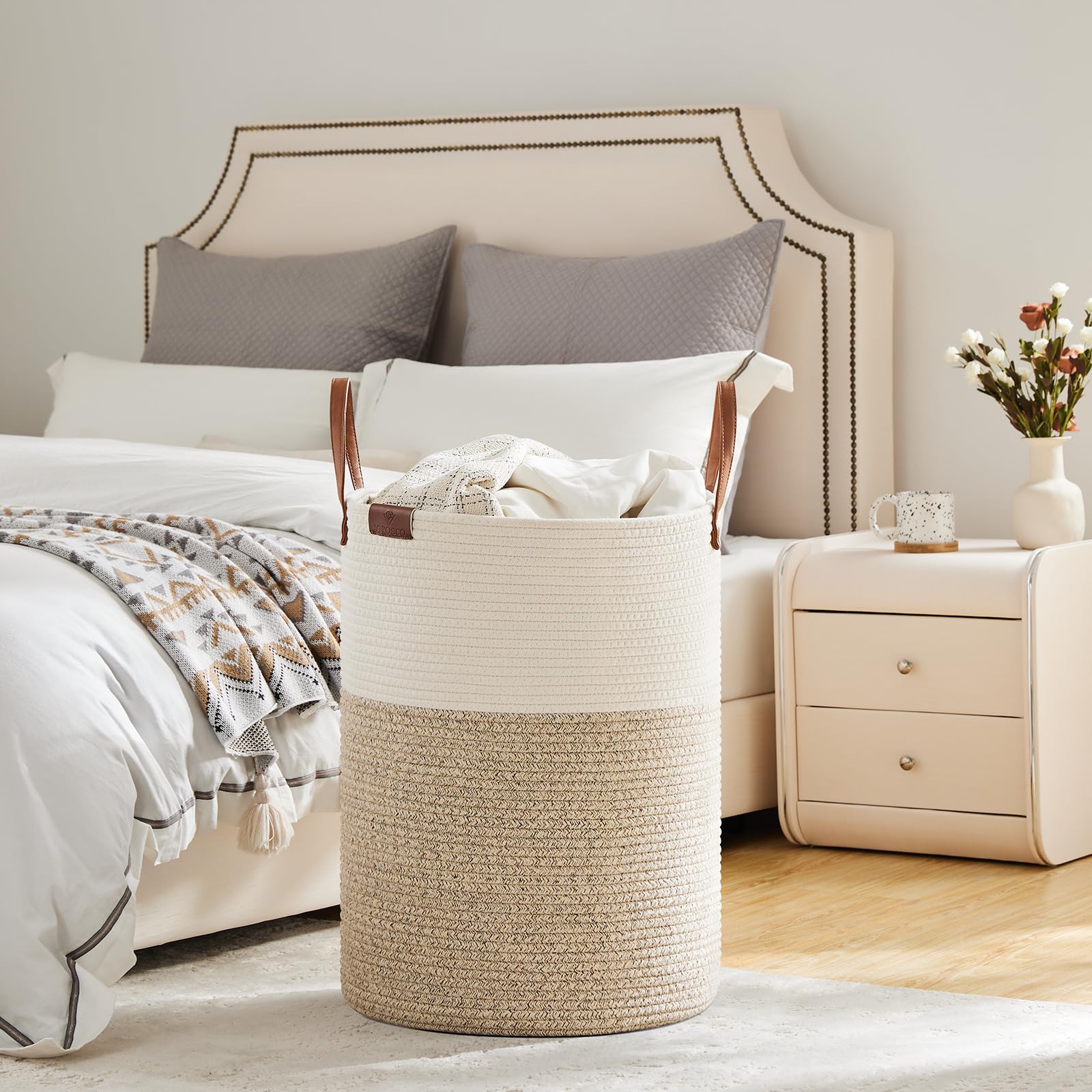 100L Tall Woven Rope Laundry Hamper (3381.4023 Fl Oz) - ModHome Supplies
