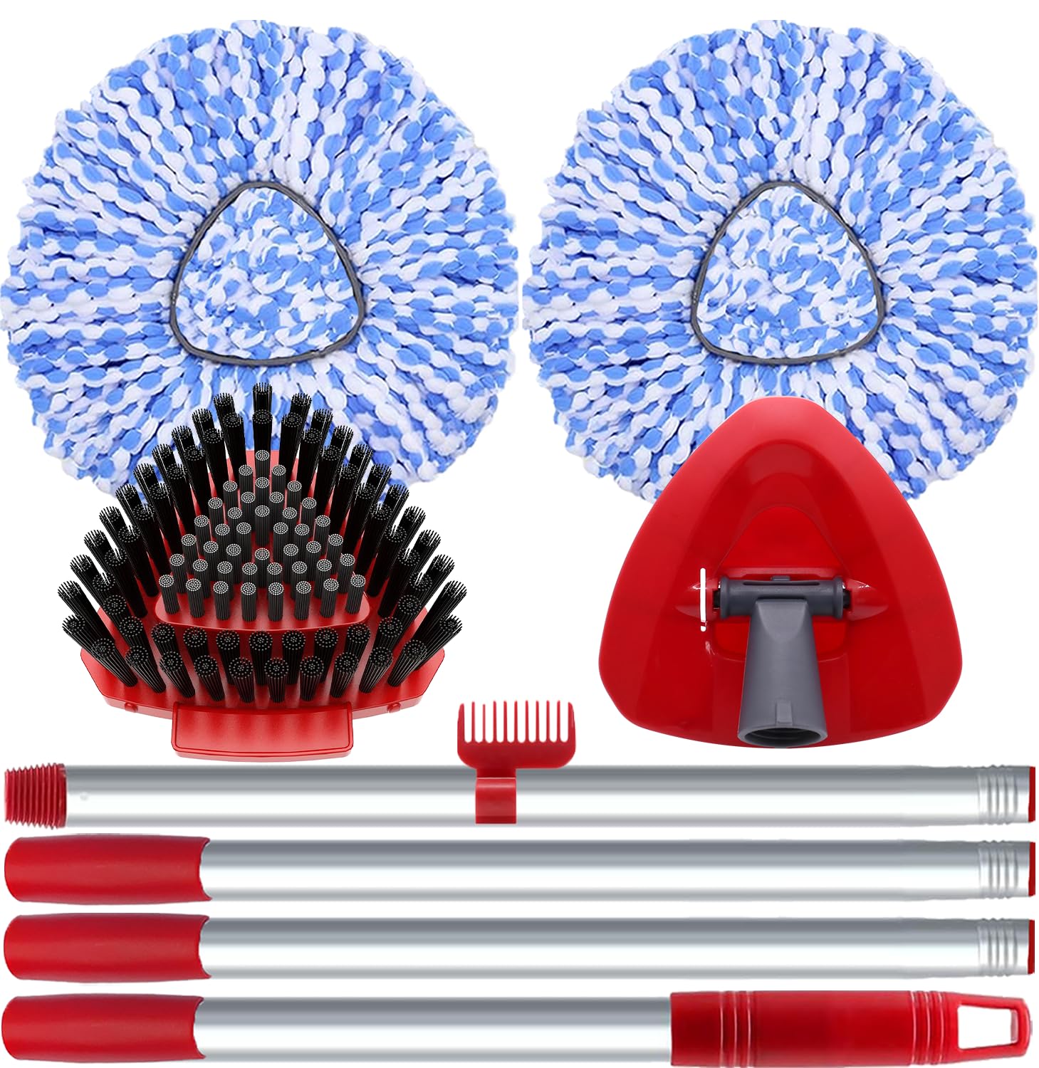 2 Pack Spin Mop Heads Replacement Compatible with O Cedar RinseClean 2 Tank