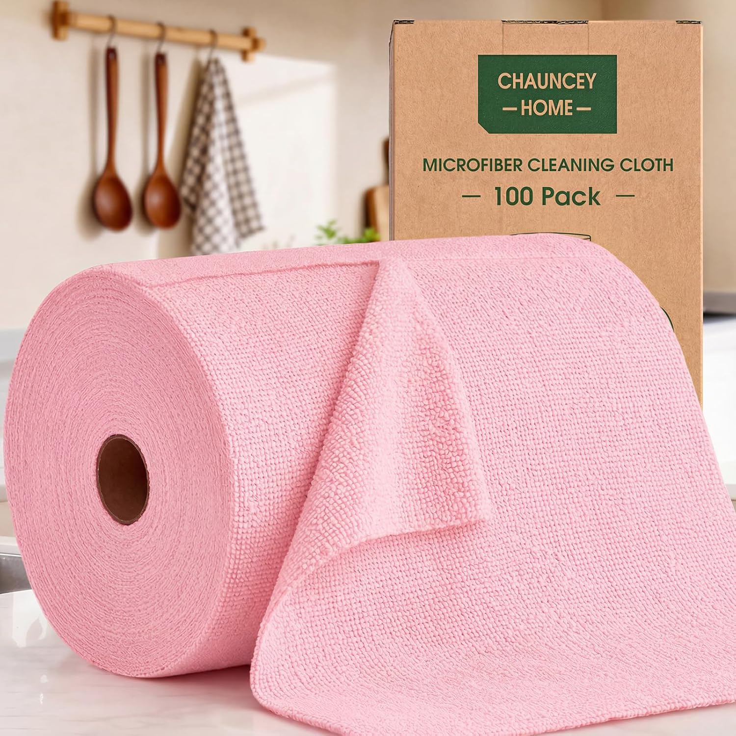 Microfiber Cleaning Cloth Roll (100 Count)