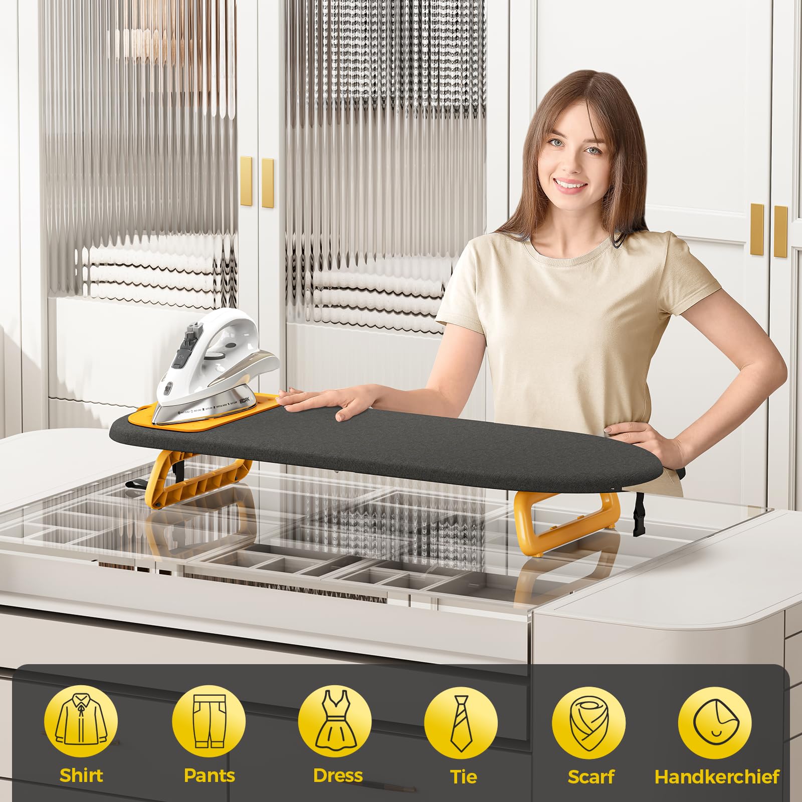 Small Ironing Board with Iron Mat
