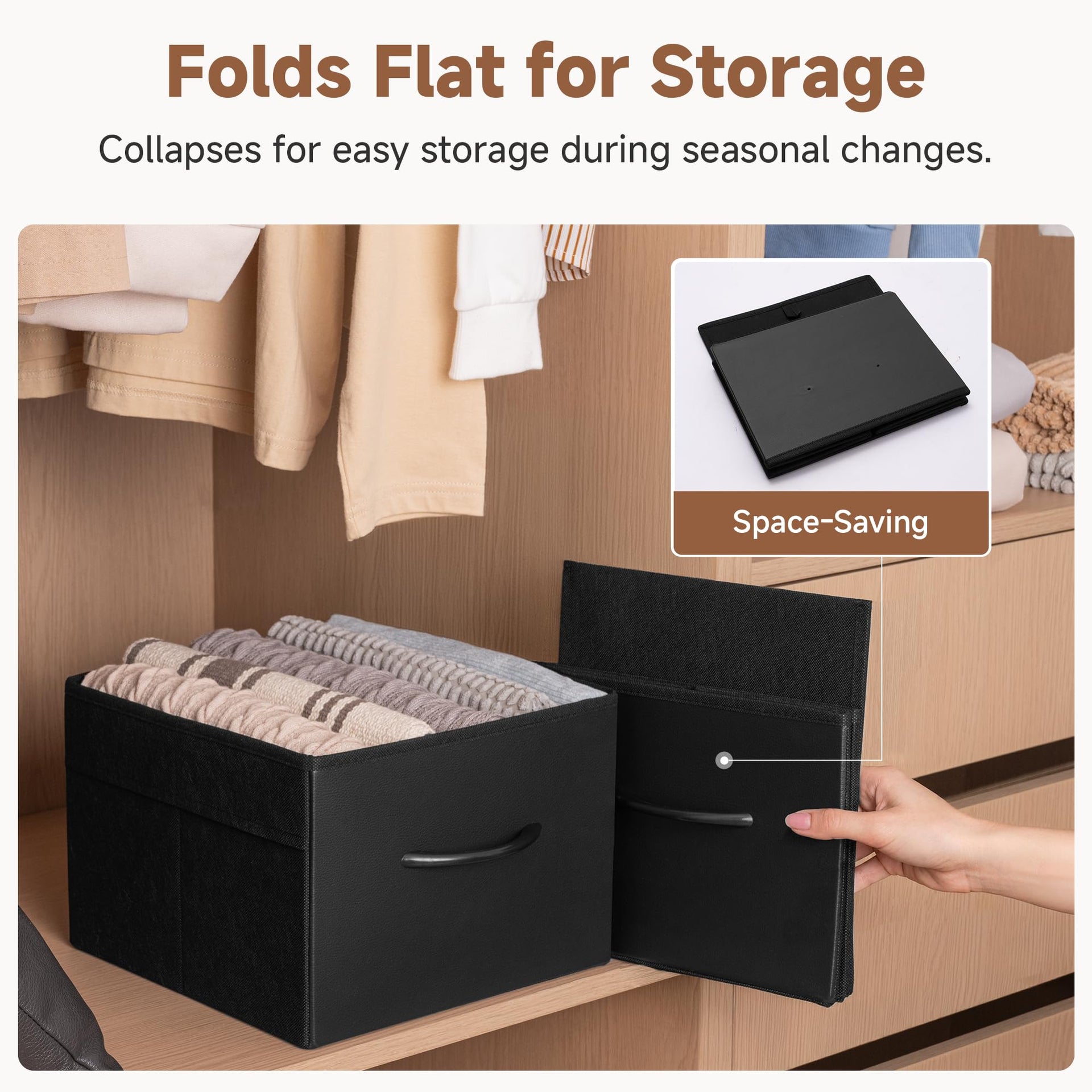 Black Storage Bins (4 Count)