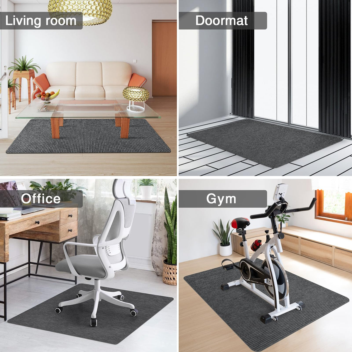 Desk Chair Mat for Hardwood Floor & Tile 55"x35" Office Chair Mat for Rolling Chairs Large Anti