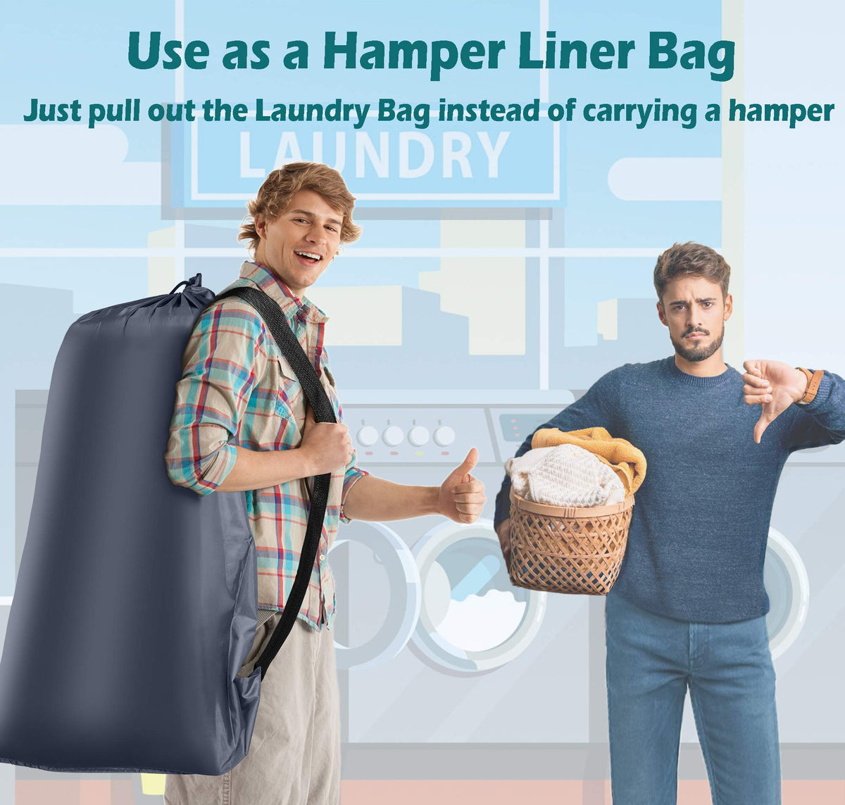 Heavy Duty Laundry Bag (2 Count)